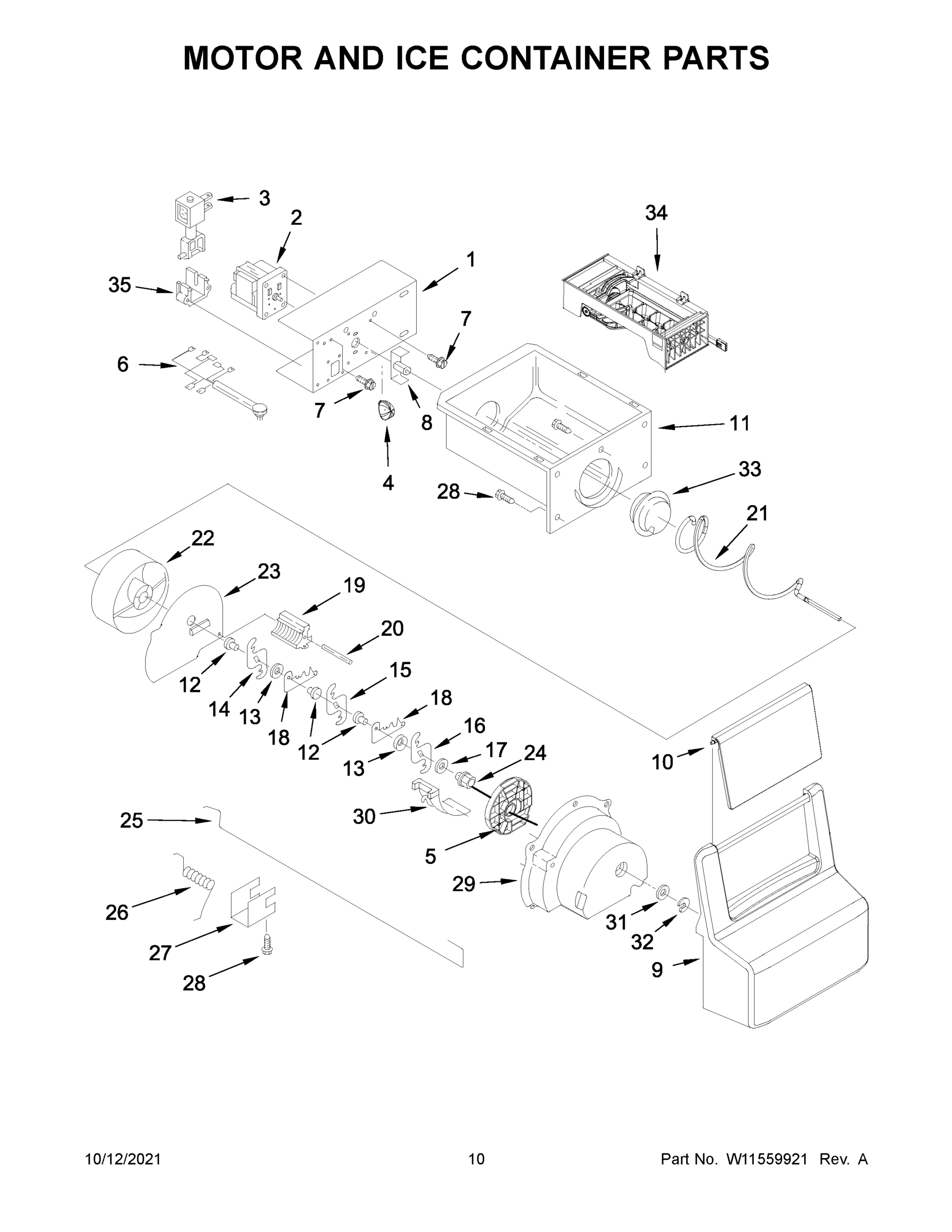 06 - MOTOR AND ICE CONTAINER PARTS