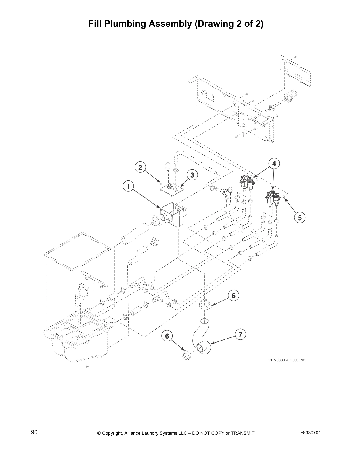 Fill Plumbing Assembly (Drawing 2 of 2)