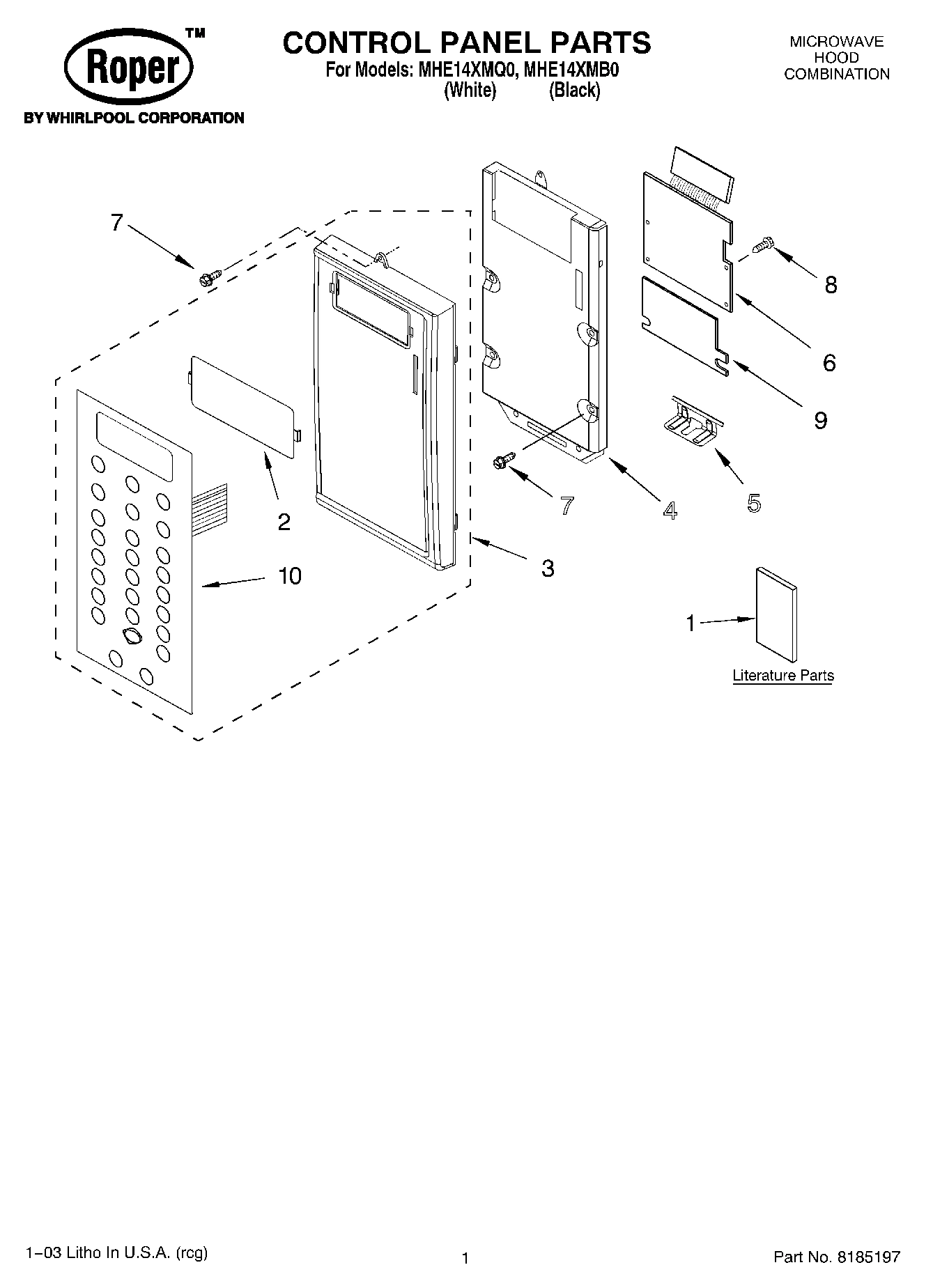 01 - CONTROL PANEL PARTS