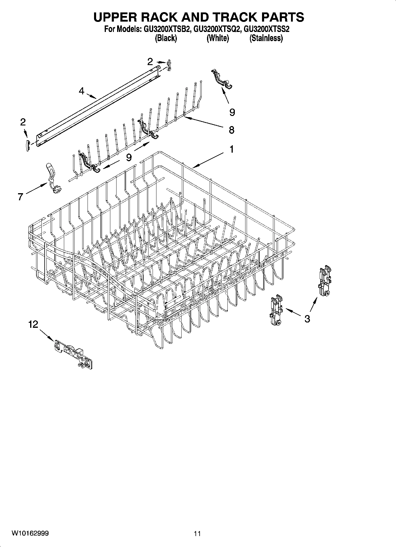 09 - UPPER RACK AND TRACK PARTS