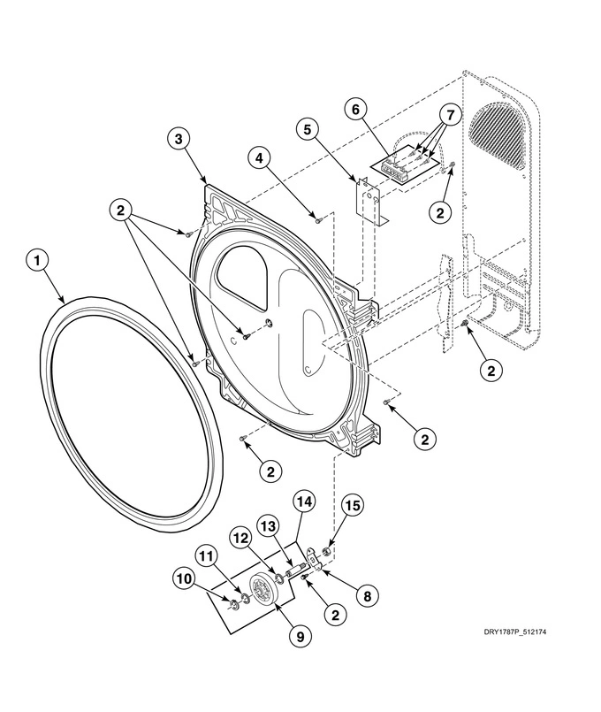 Rear Bulkhead, Felt Seal, Cylinder Roller And Terminal Block