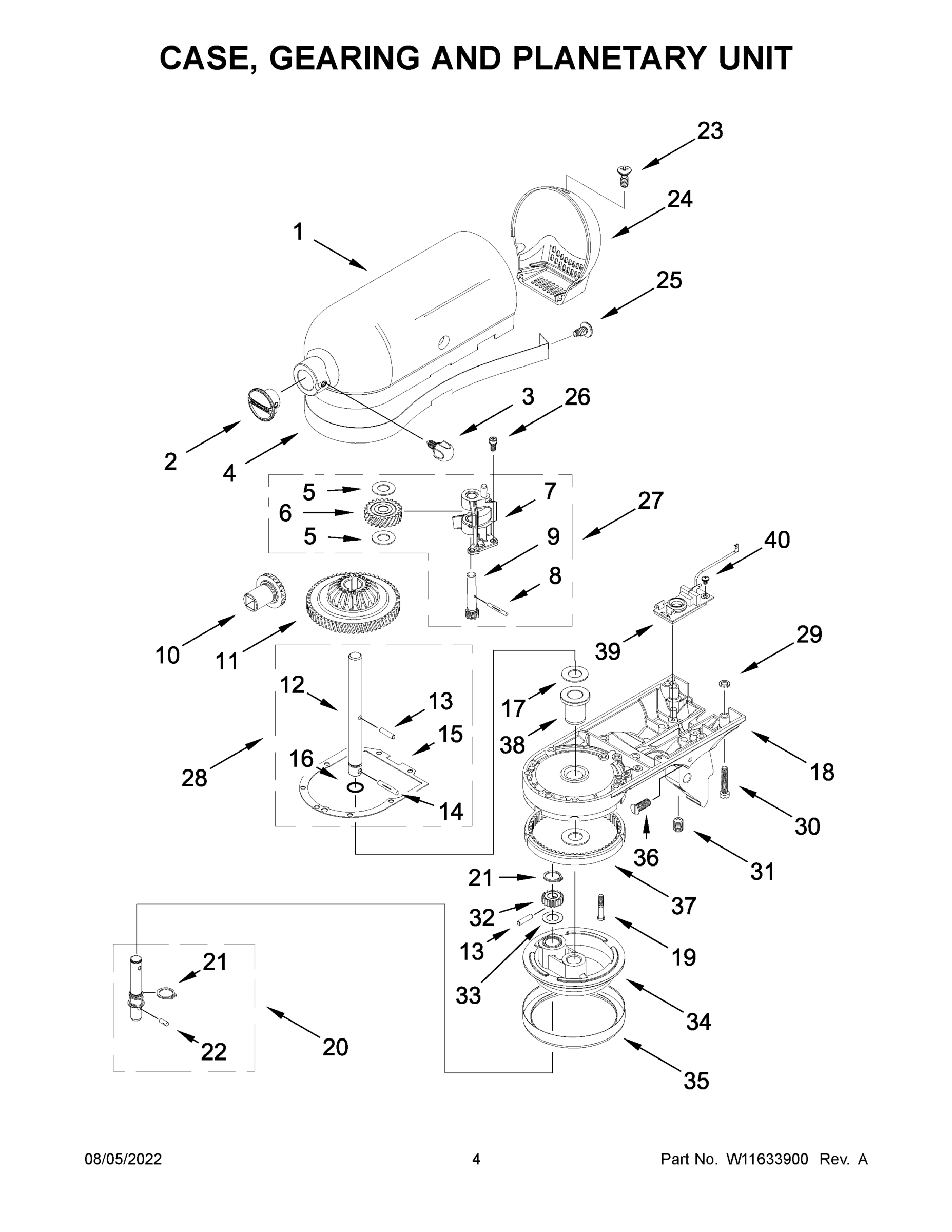 03 - CASE, GEARING AND PLANETARY UNIT
