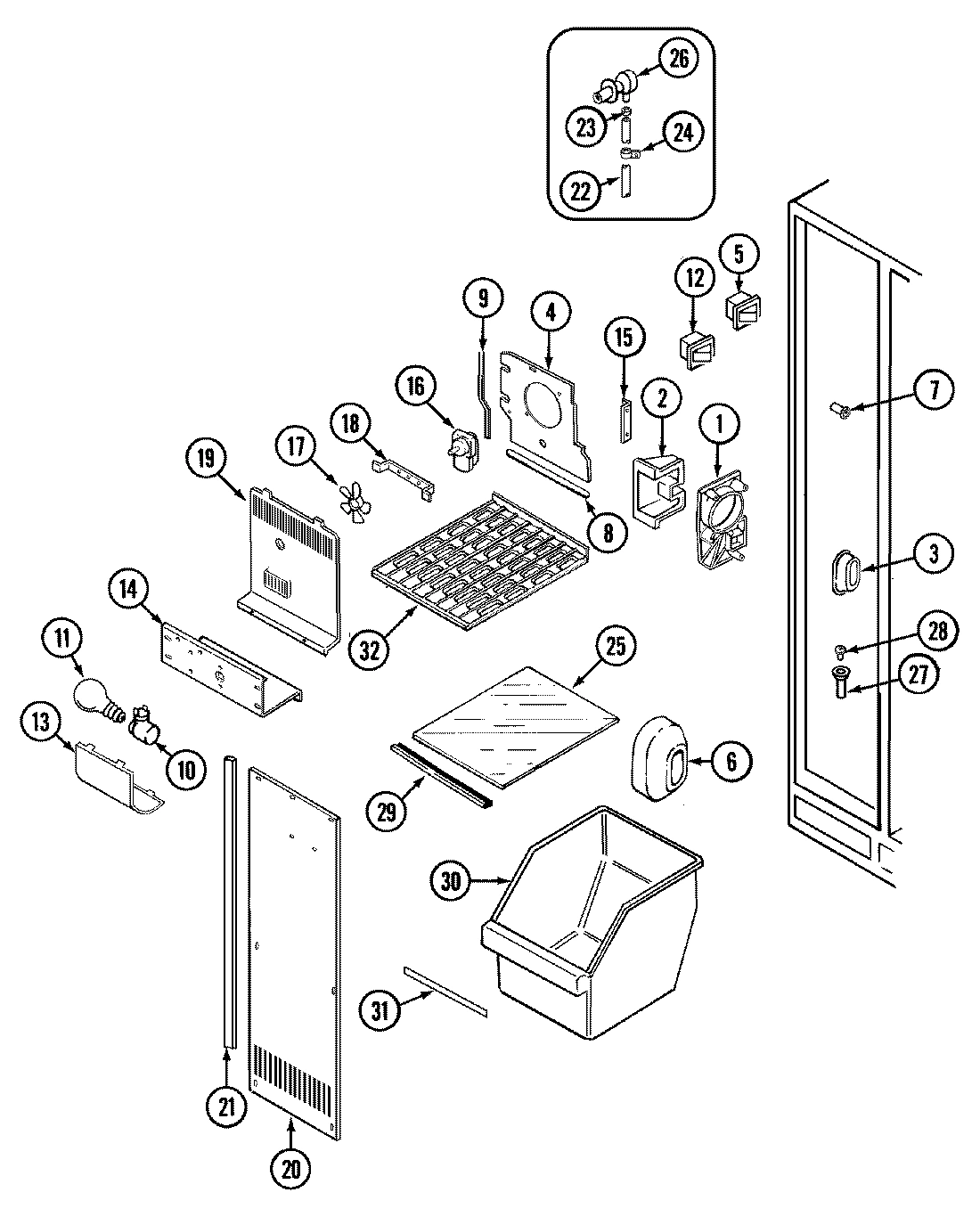 01 - FREEZER COMPARTMENT