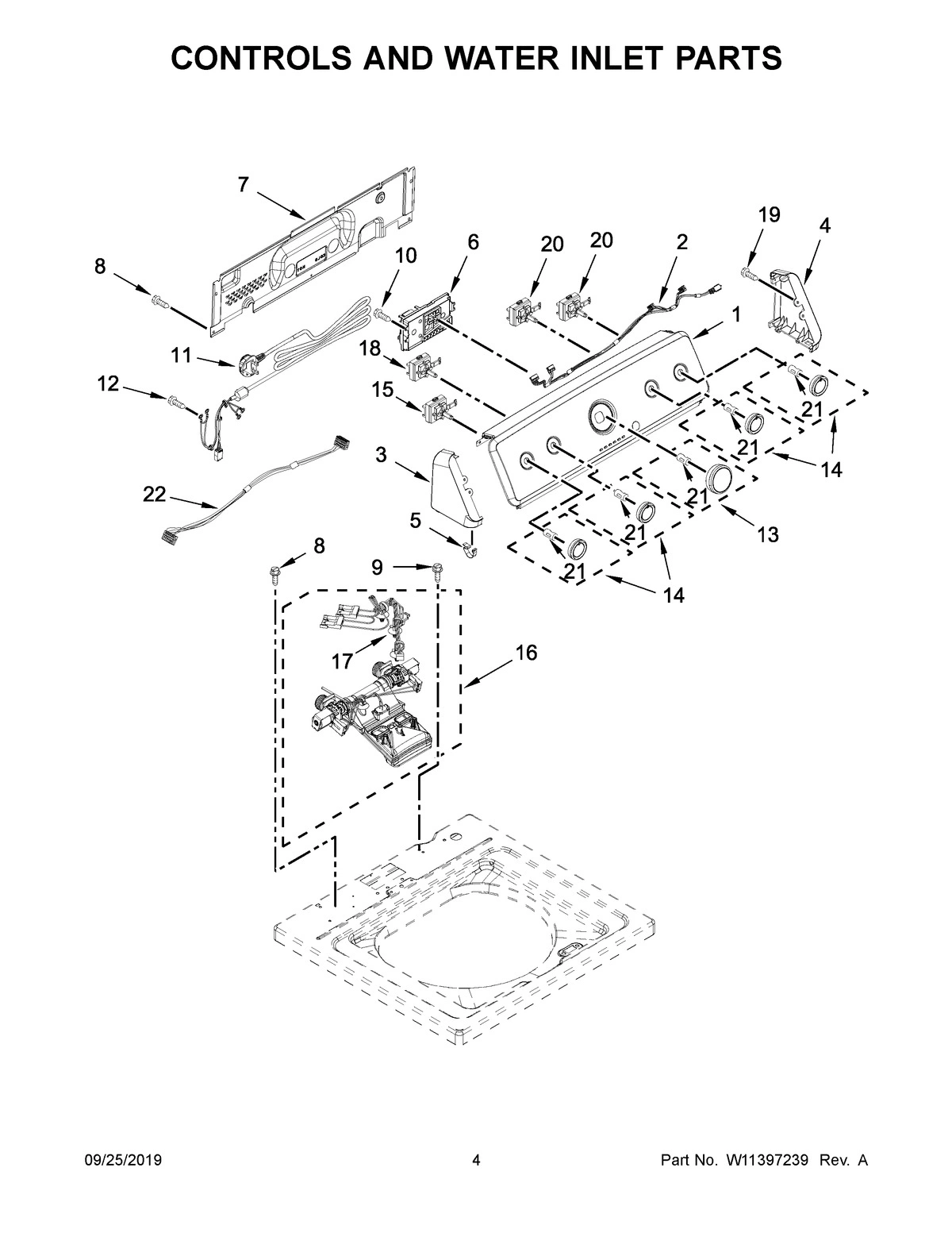 03 - CONSOLE AND WATER INLET PARTS