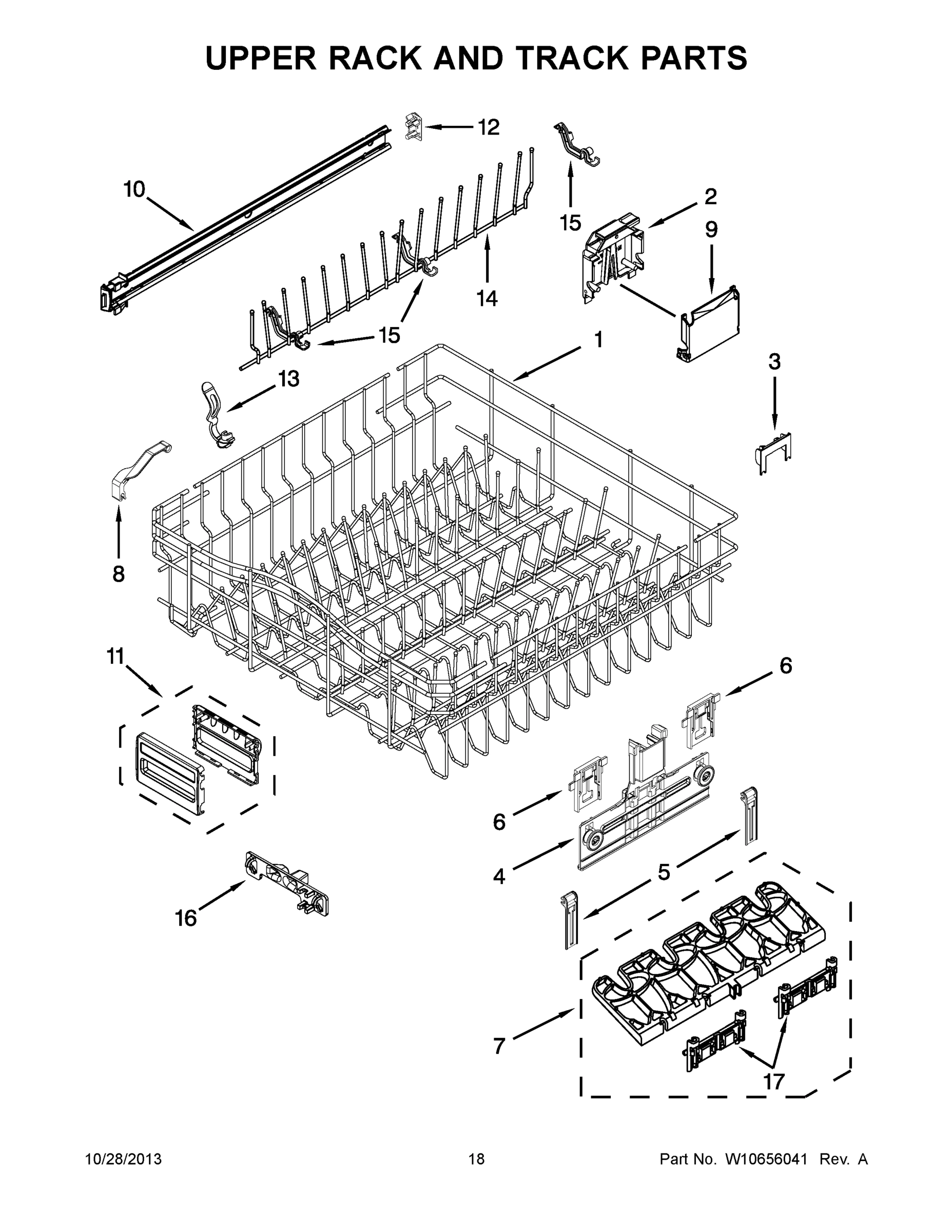 10 - UPPER RACK AND TRACK PARTS