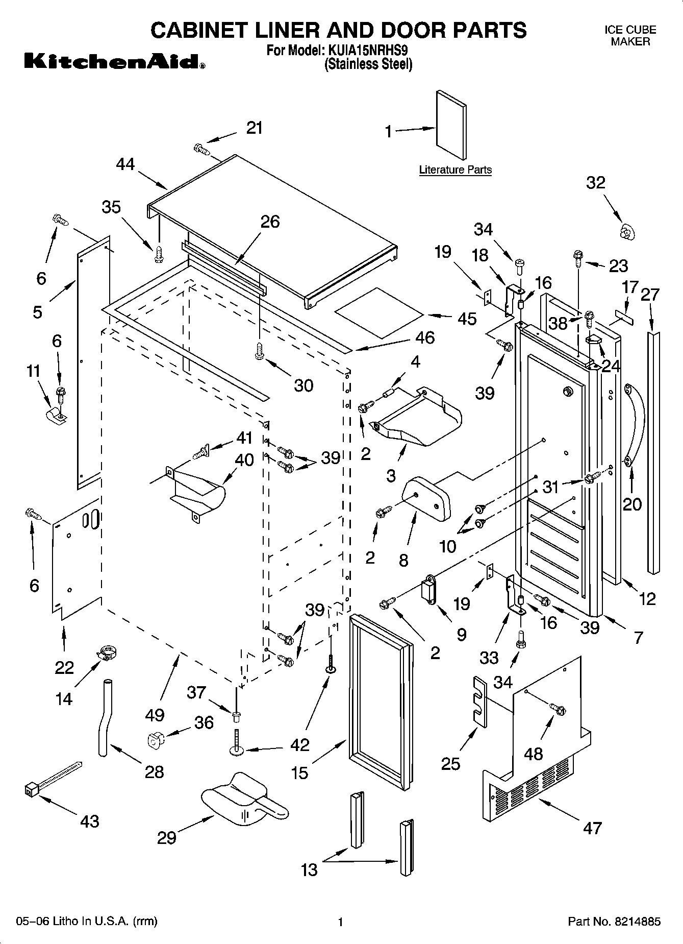 01 - CABINET LINER AND DOOR PARTS