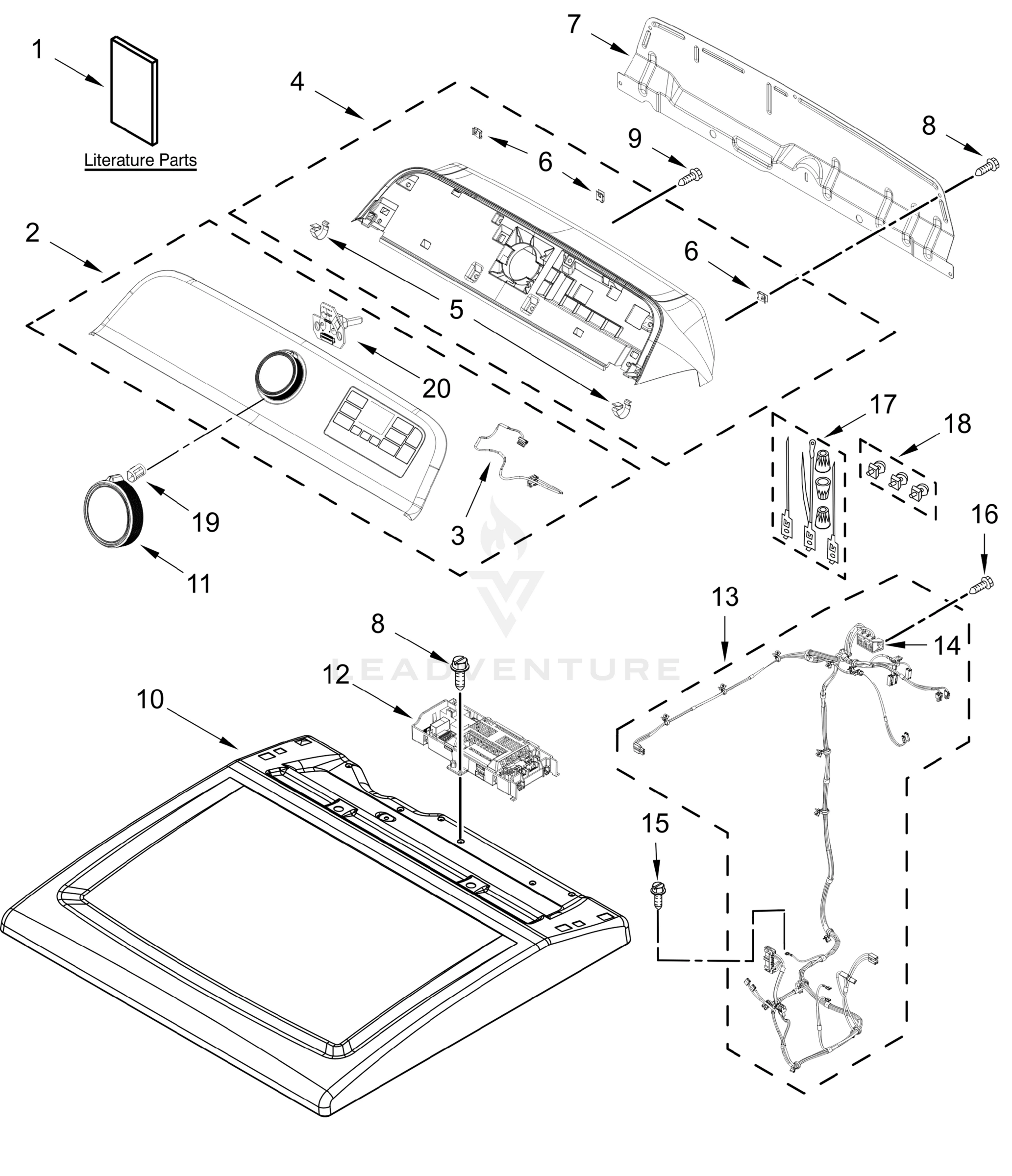 TOP AND CONSOLE PARTS