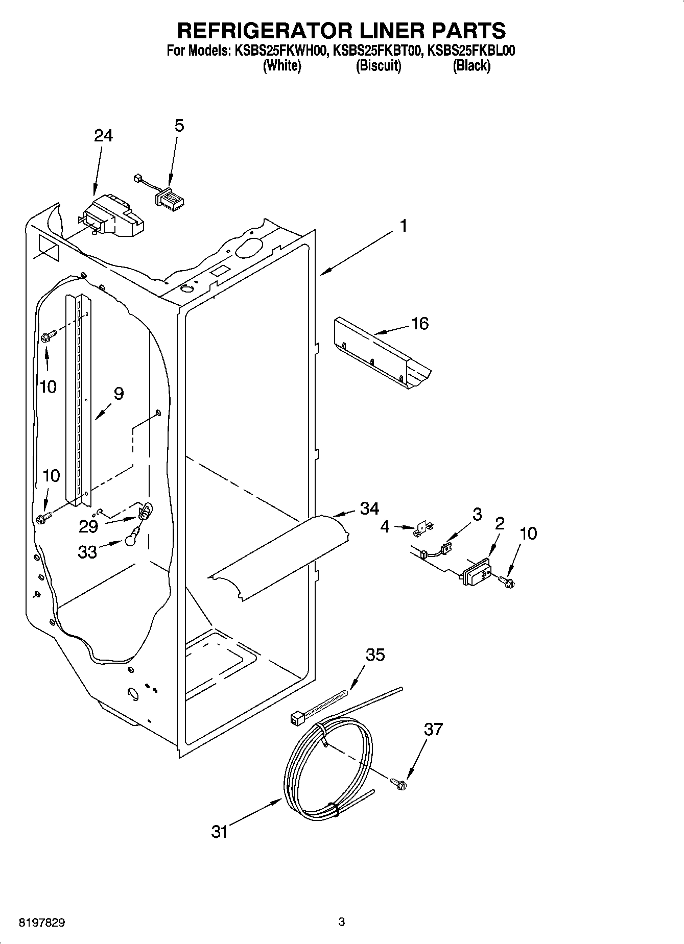 02 - REFRIGERATOR LINER PARTS
