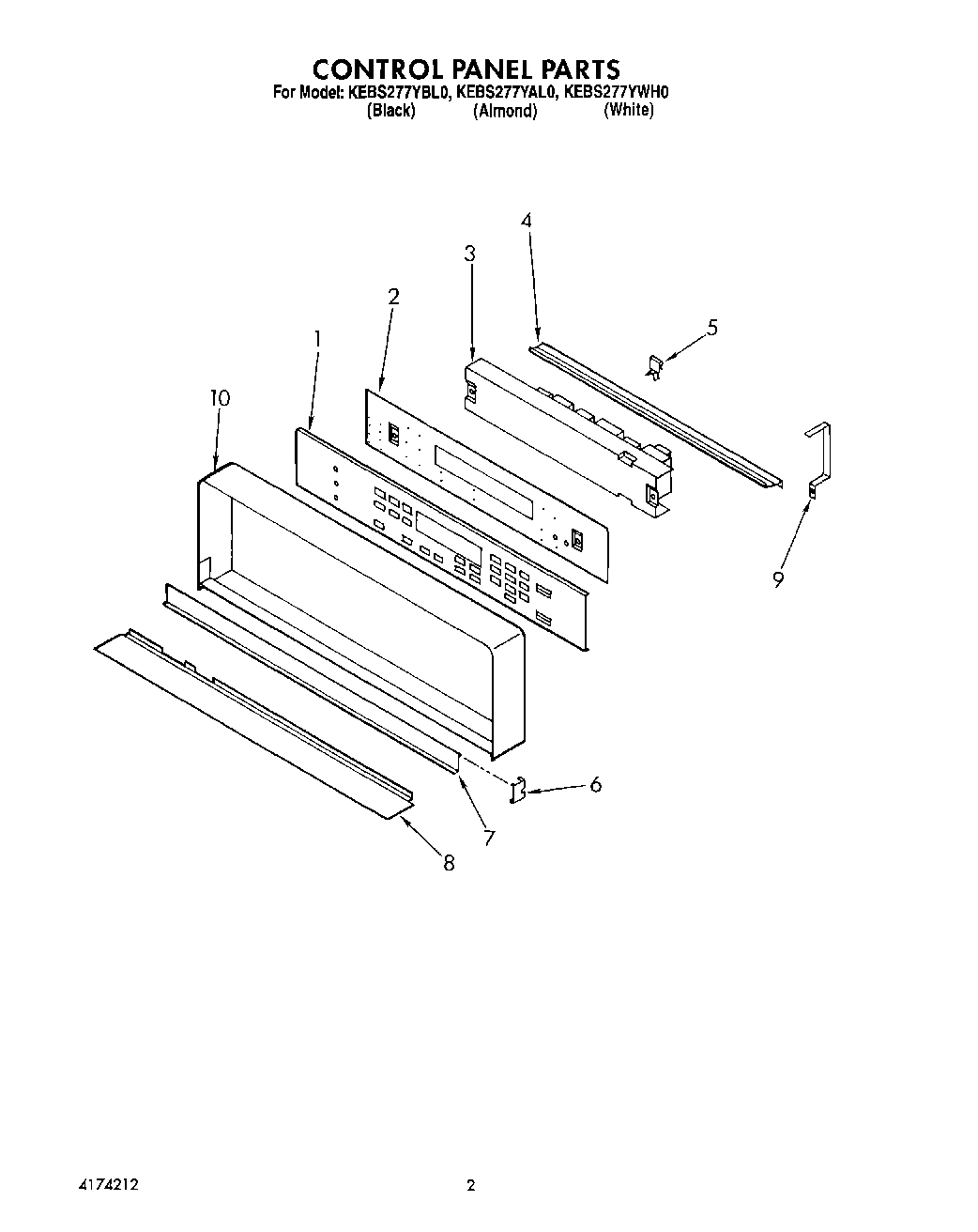 02 - CONTROL PANEL, LIT/OPTIONAL