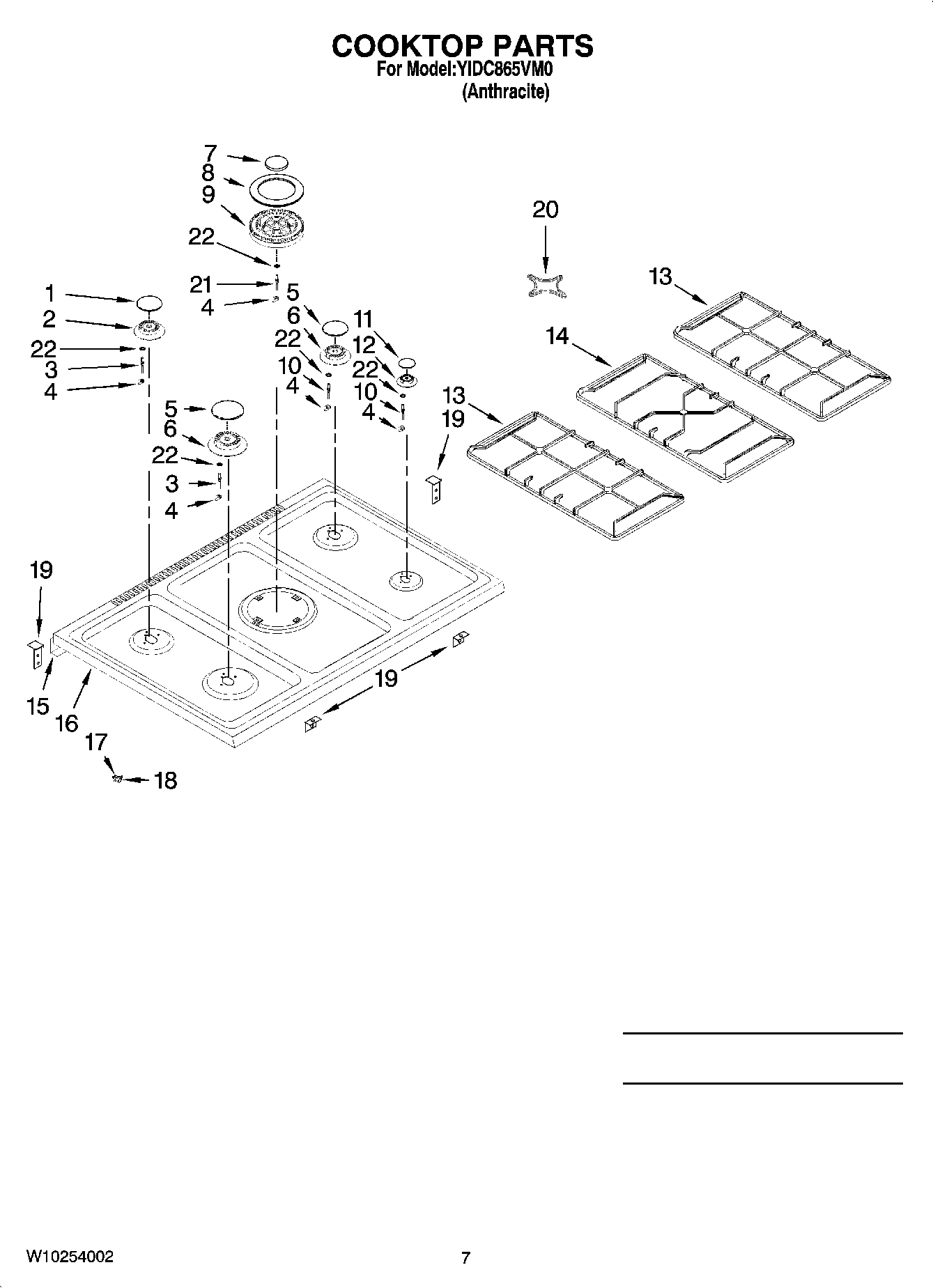 06 - COOKTOP PARTS