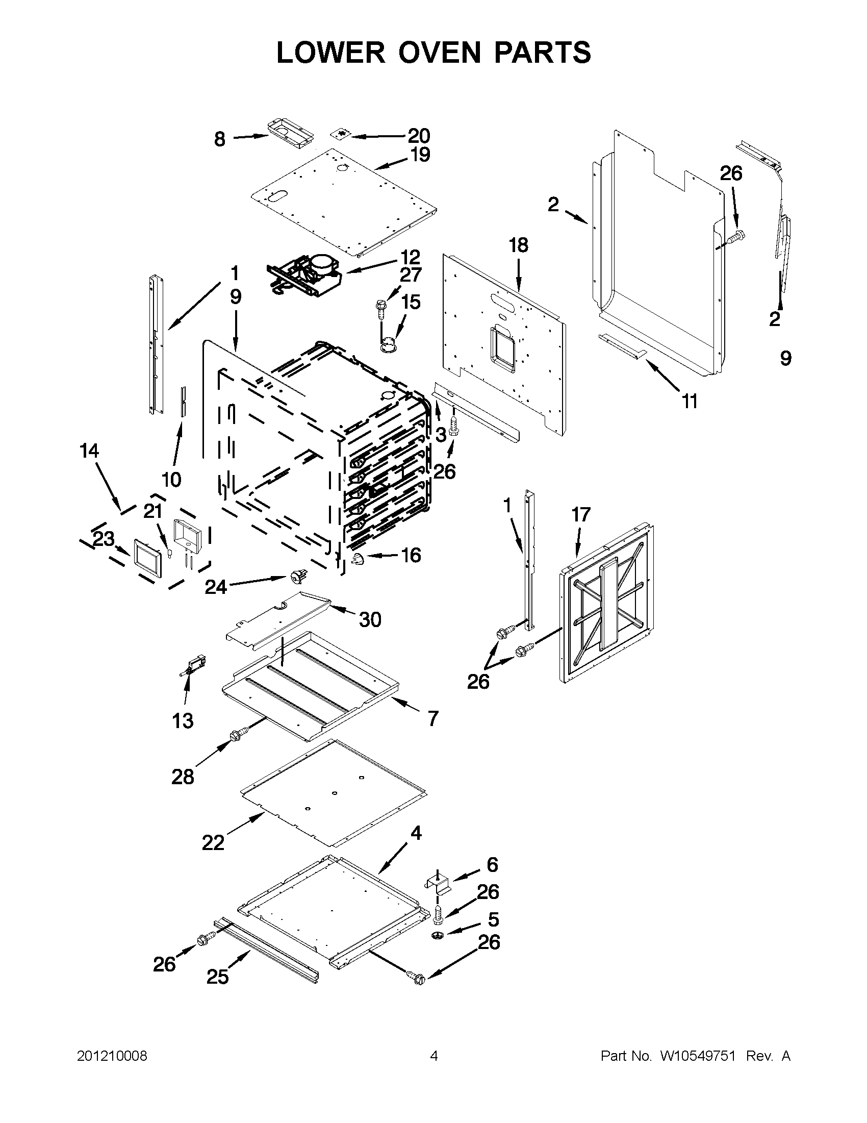 02 - LOWER OVEN PARTS