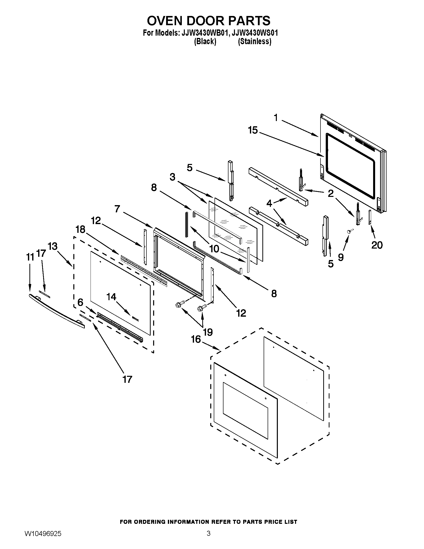 02 - OVEN DOOR PARTS