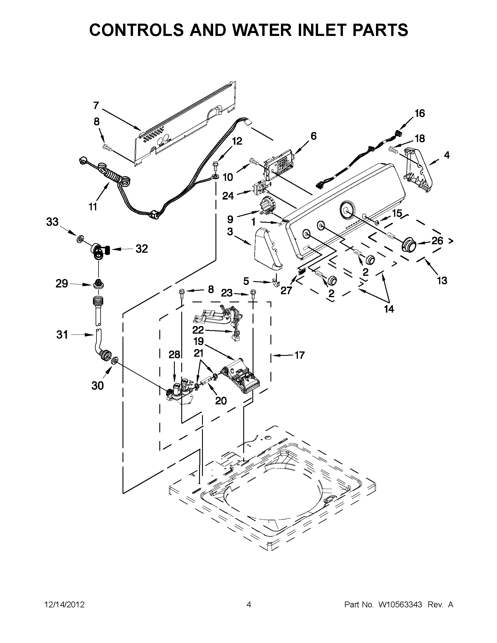02 - CONTROLS AND WATER INLET PARTS