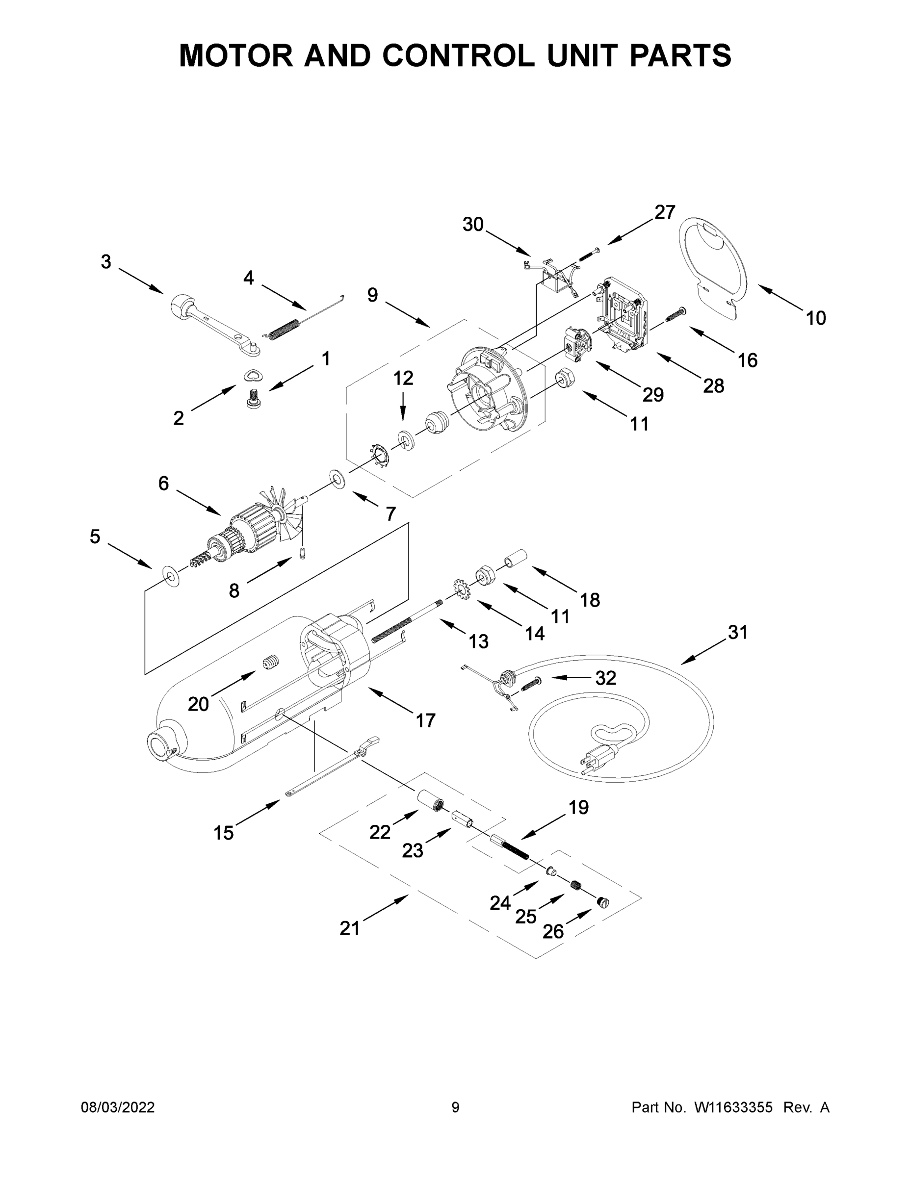 05 - MOTOR AND CONTROL UNIT PARTS