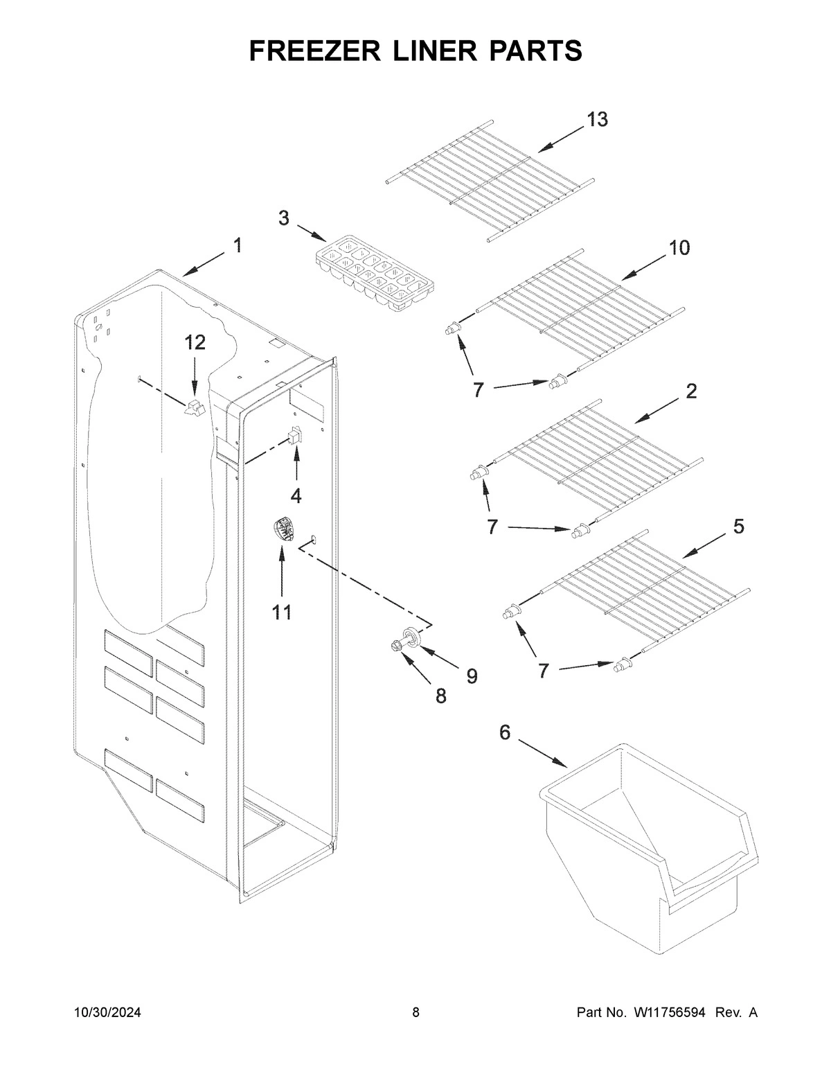 05 - FREEZER LINER PARTS