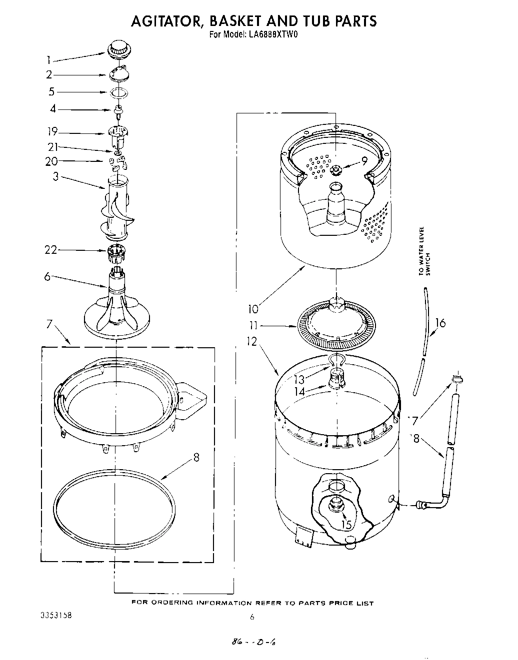 04 - AGITATOR, BASKET AND TUB