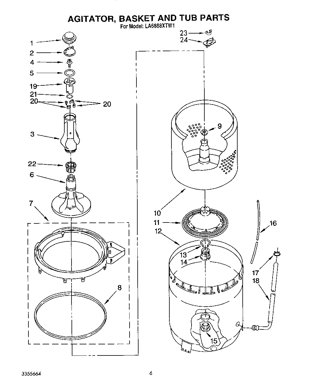 04 - AGITATOR, BASKET AND TUB