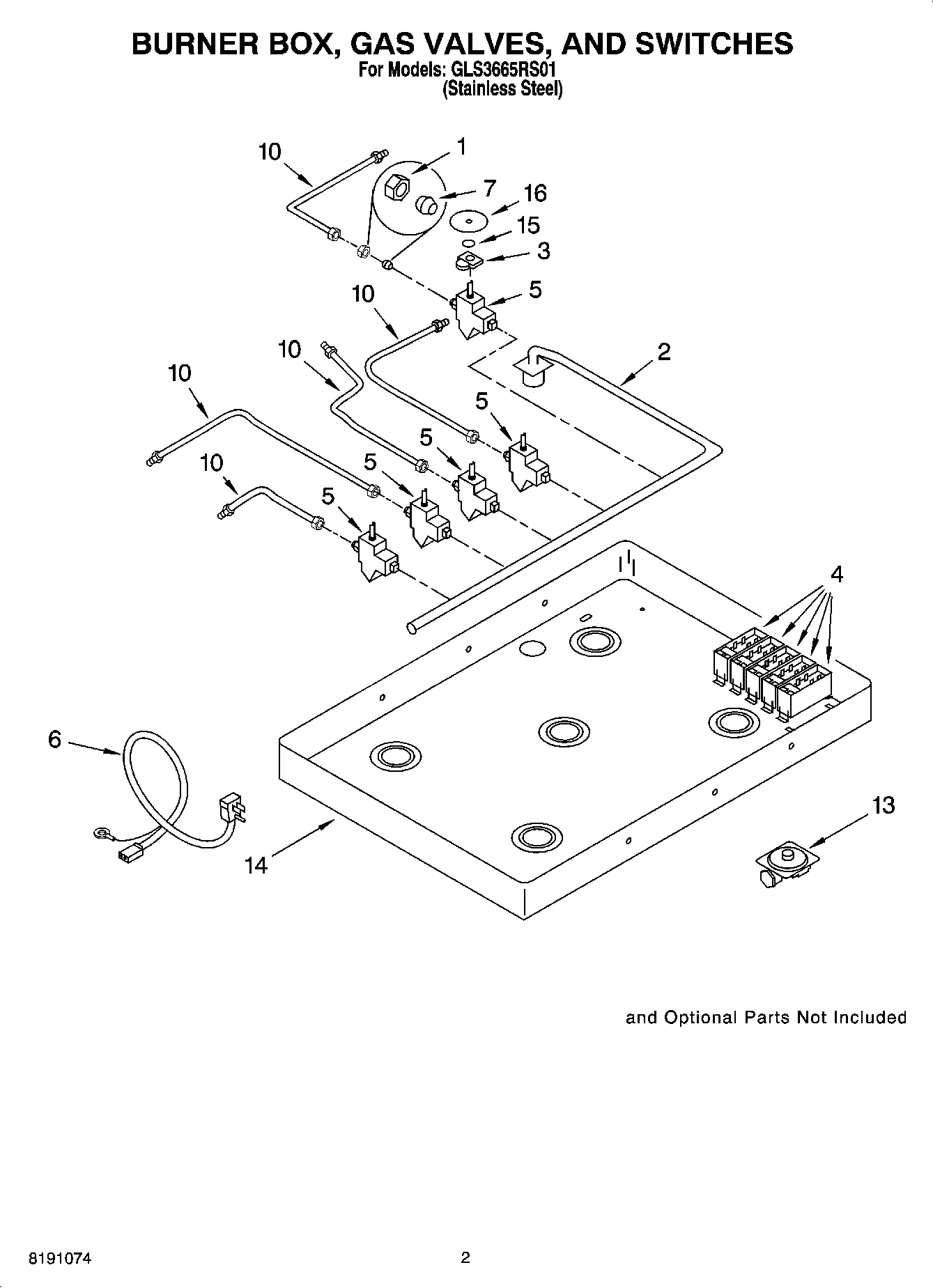 02 - BURNER BOX, GAS VALVES, AND SWITCHES