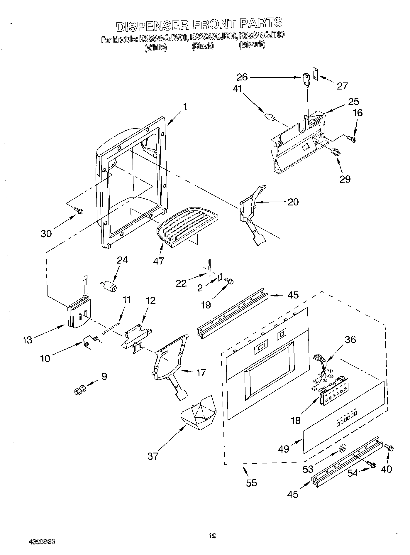 13 - DISPENSER FRONT