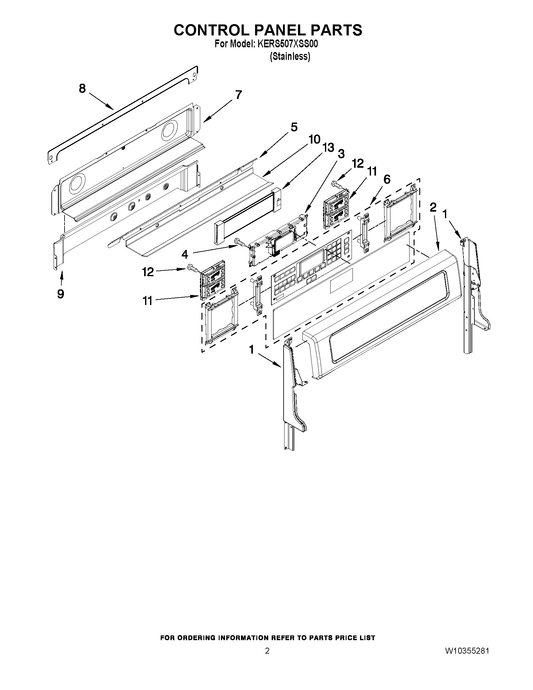 02 - CONTROL PANEL PARTS