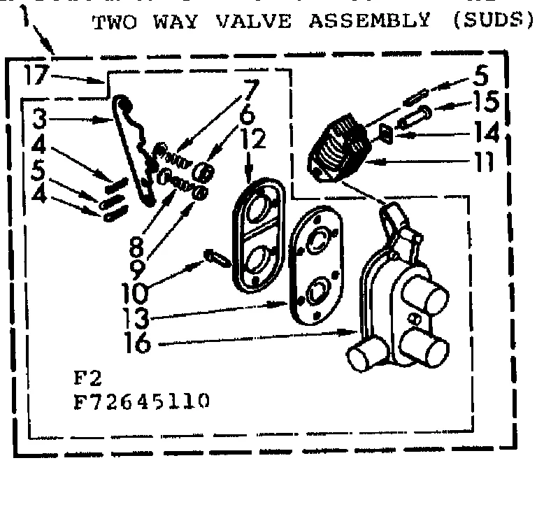 TWO WAY VALVE ASSEMBLY SUDS