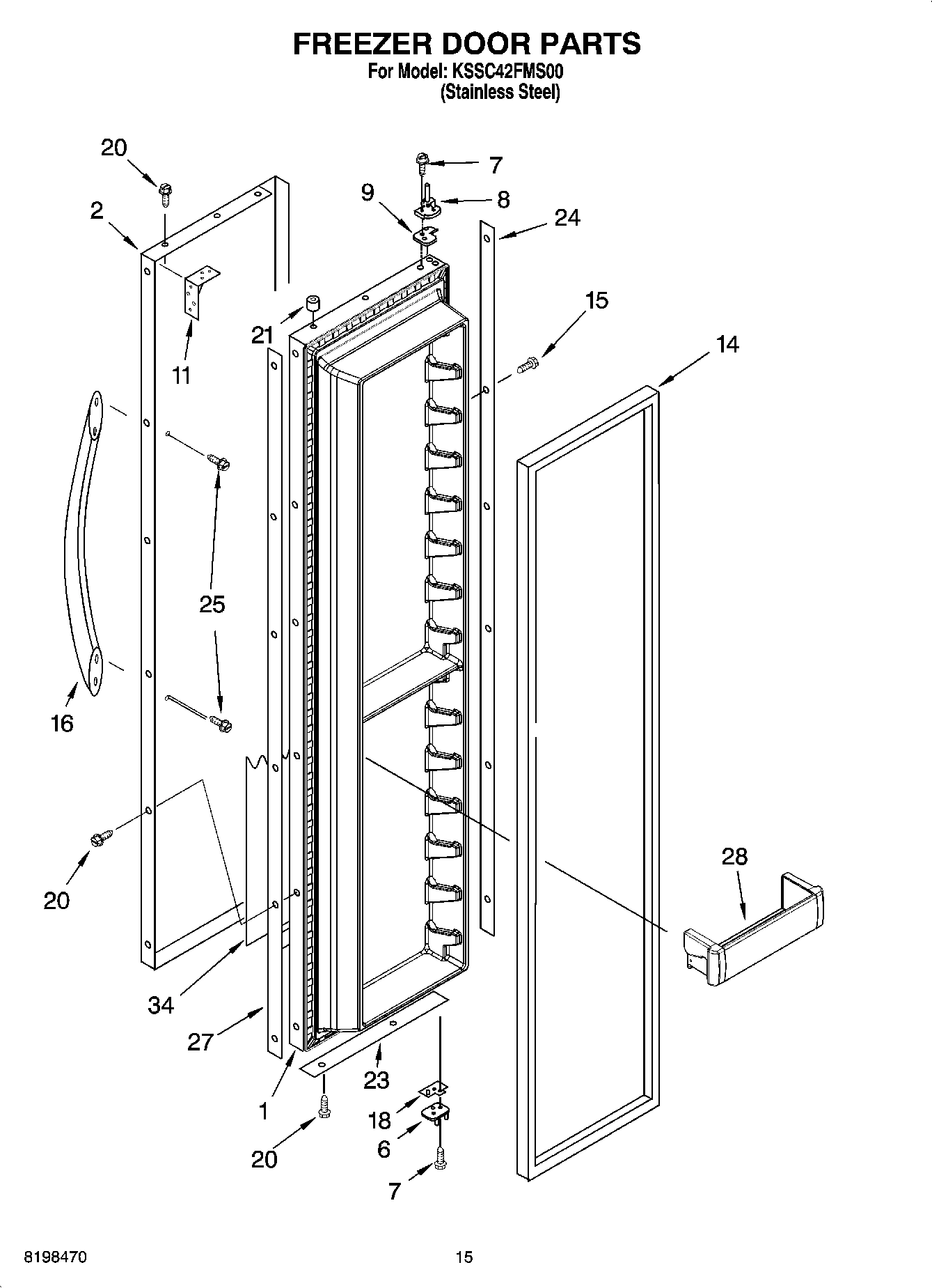 10 - FREEZER DOOR PARTS