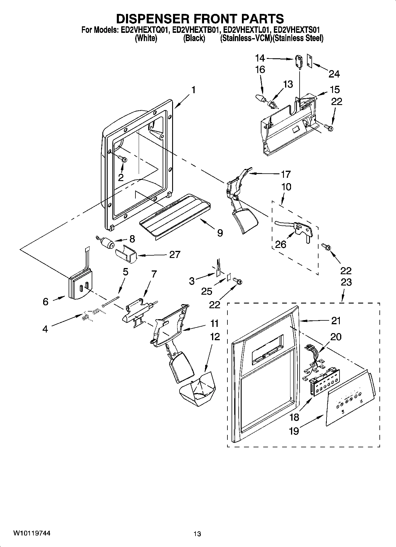 08 - DISPENSER FRONT PARTS