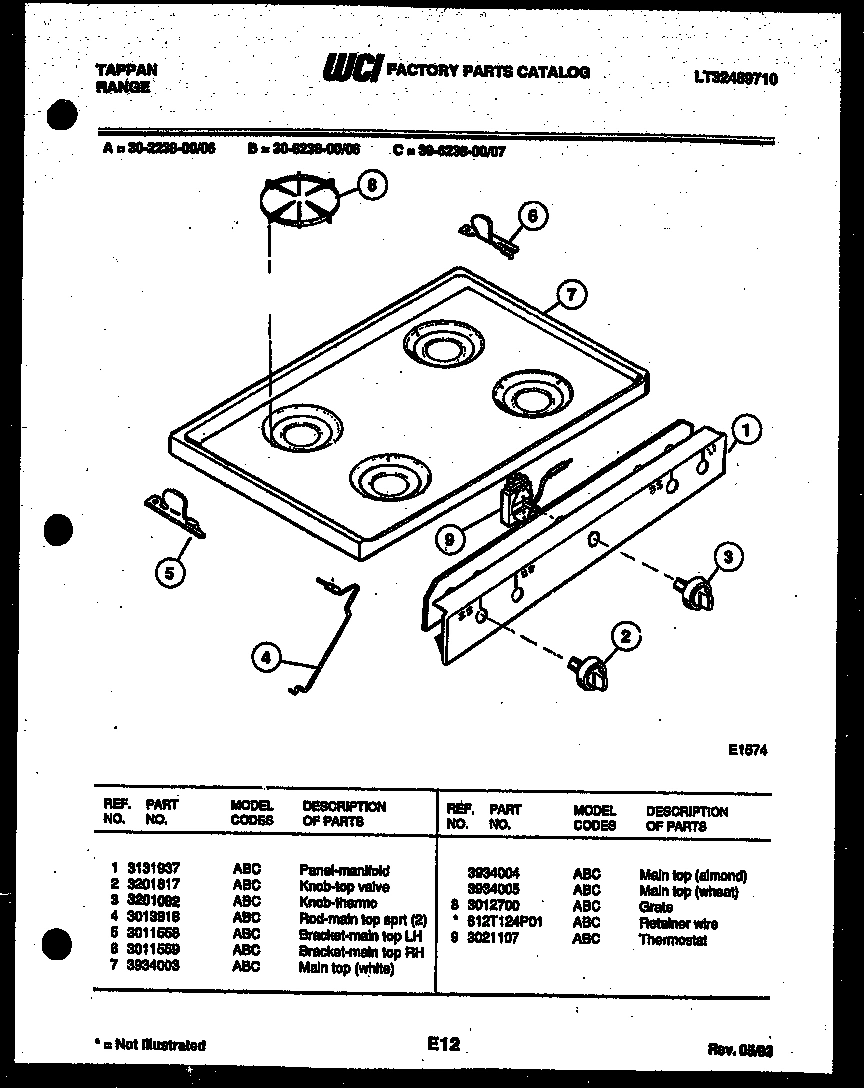03 - COOKTOP PARTS