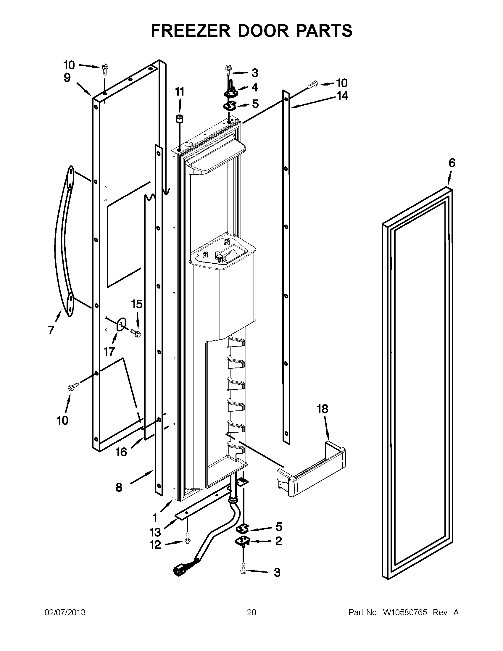 10 - FREEZER DOOR PARTS