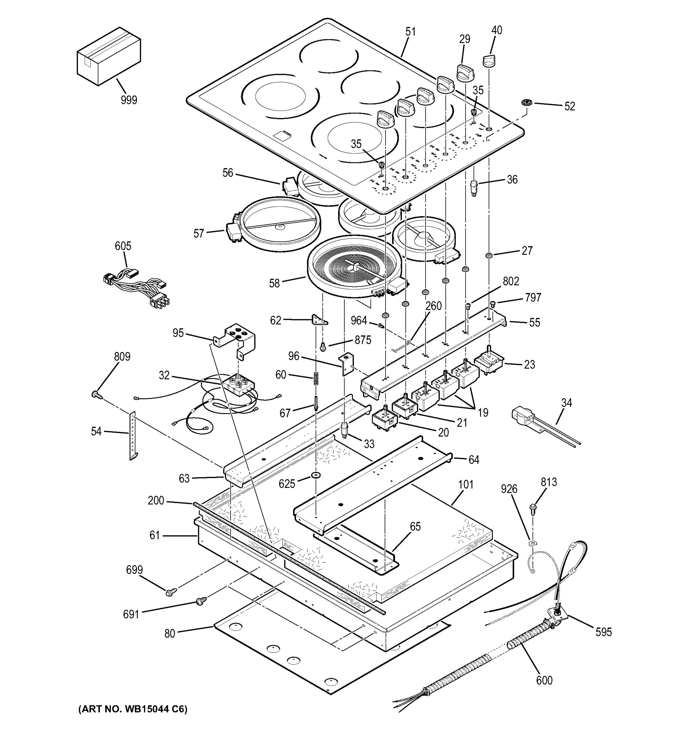 1 - CONTROL PANEL & COOKTOP