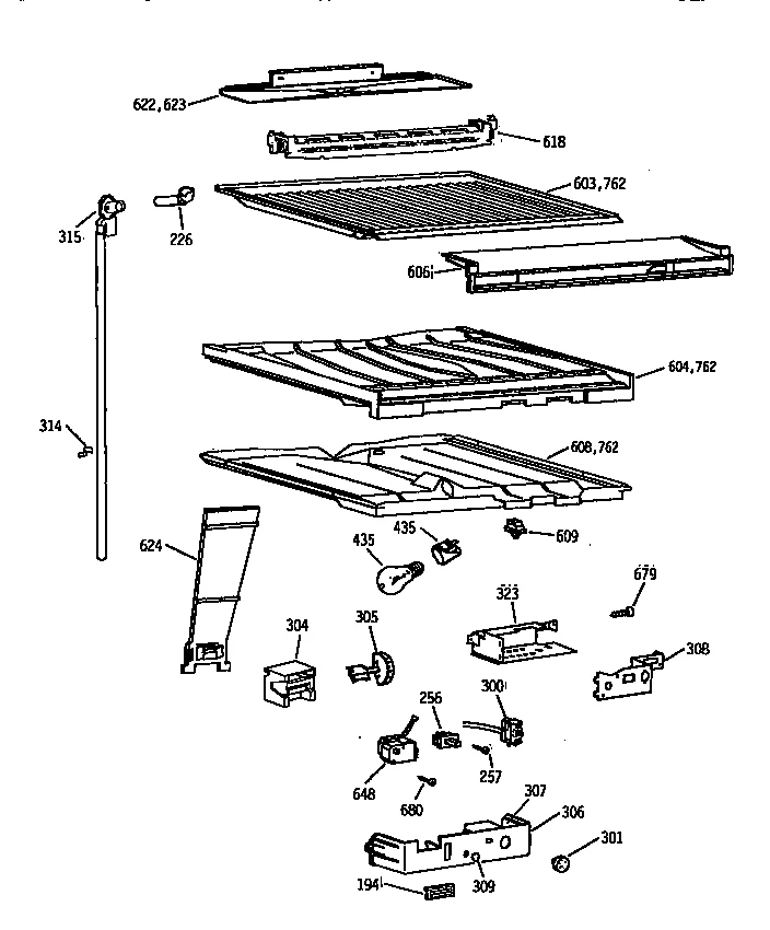 COMPARTMENT SEPARATOR PARTS