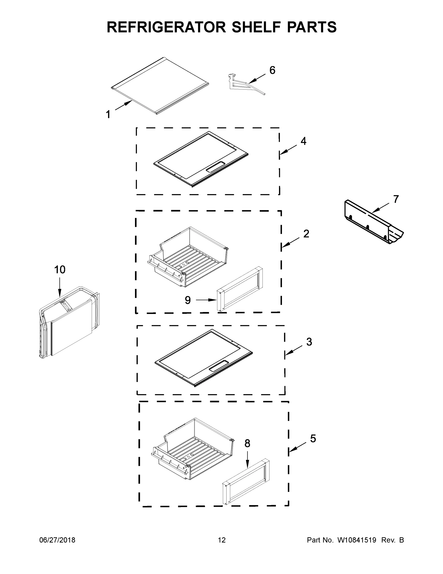 07 - REFRIGERATOR SHELF PARTS
