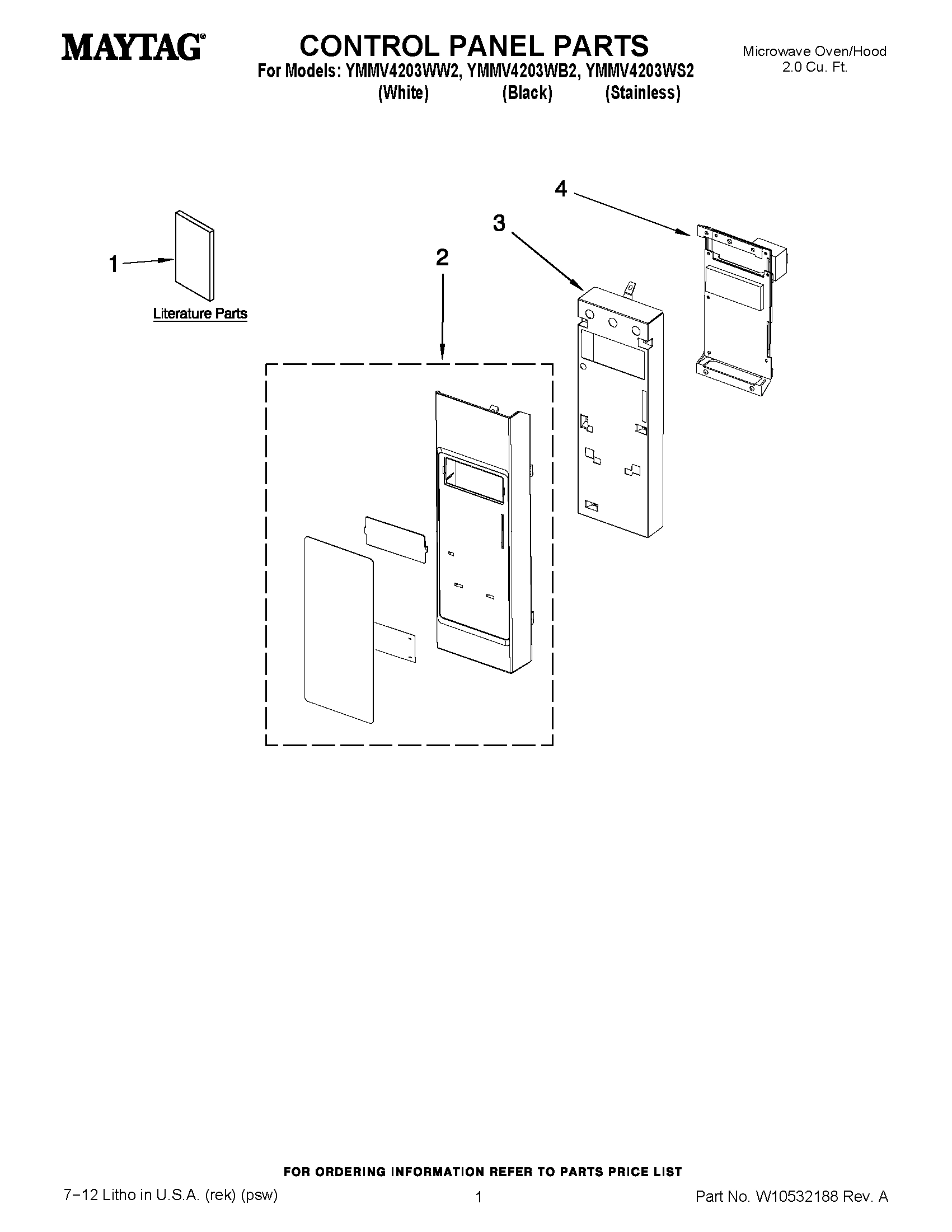 01 - CONTROL PANEL PARTS