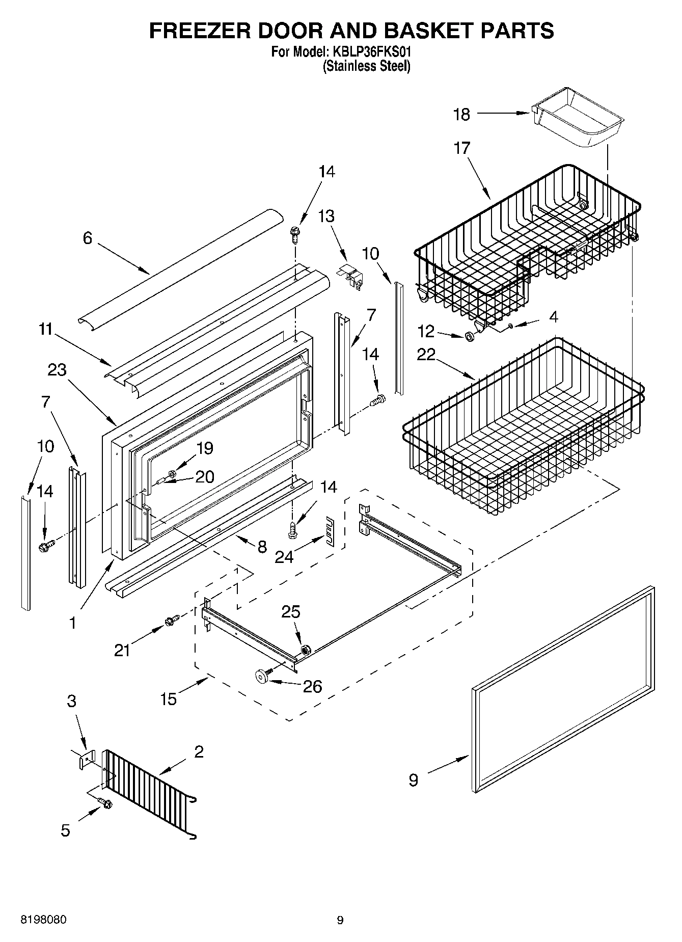 06 - FREEZER DOOR AND BASKET