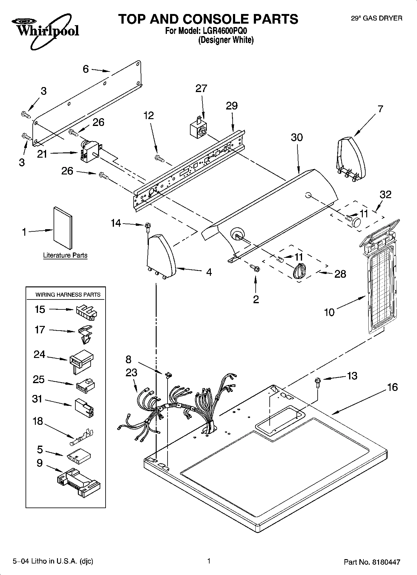 01 - TOP AND CONSOLE PARTS