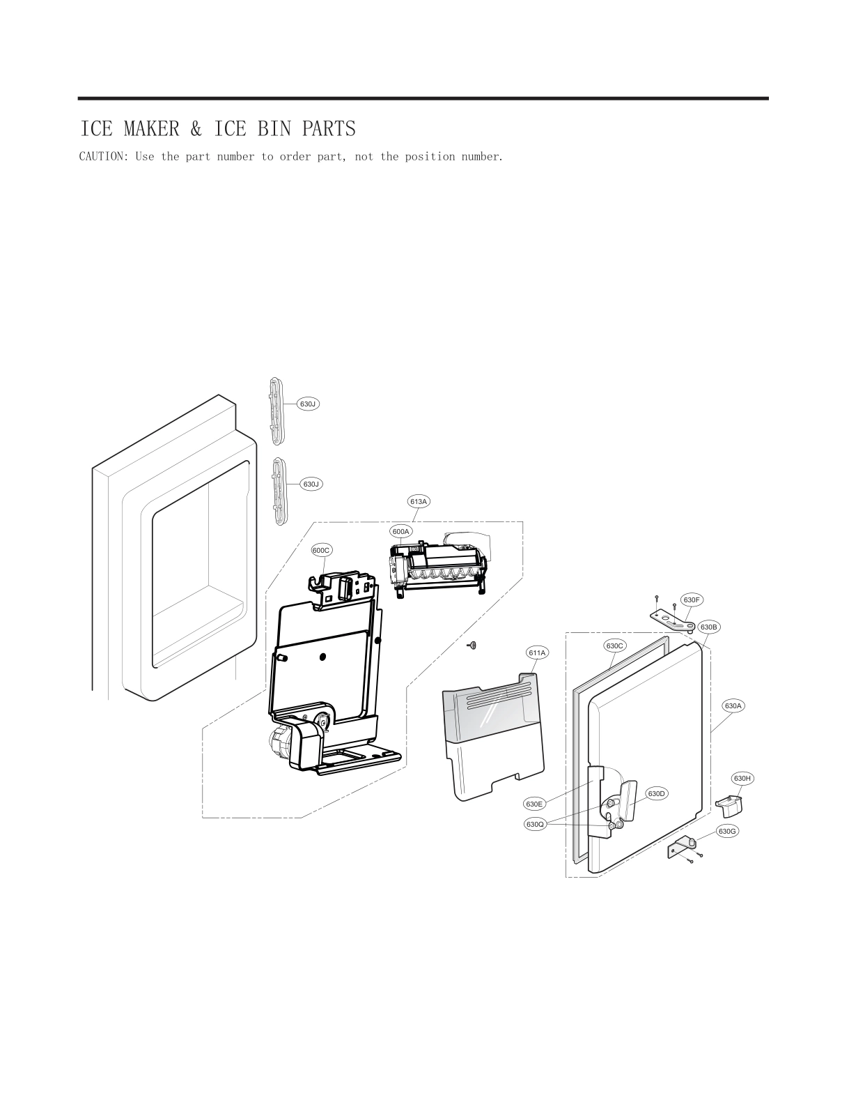 ICE MAKER & ICE BIN PARTS