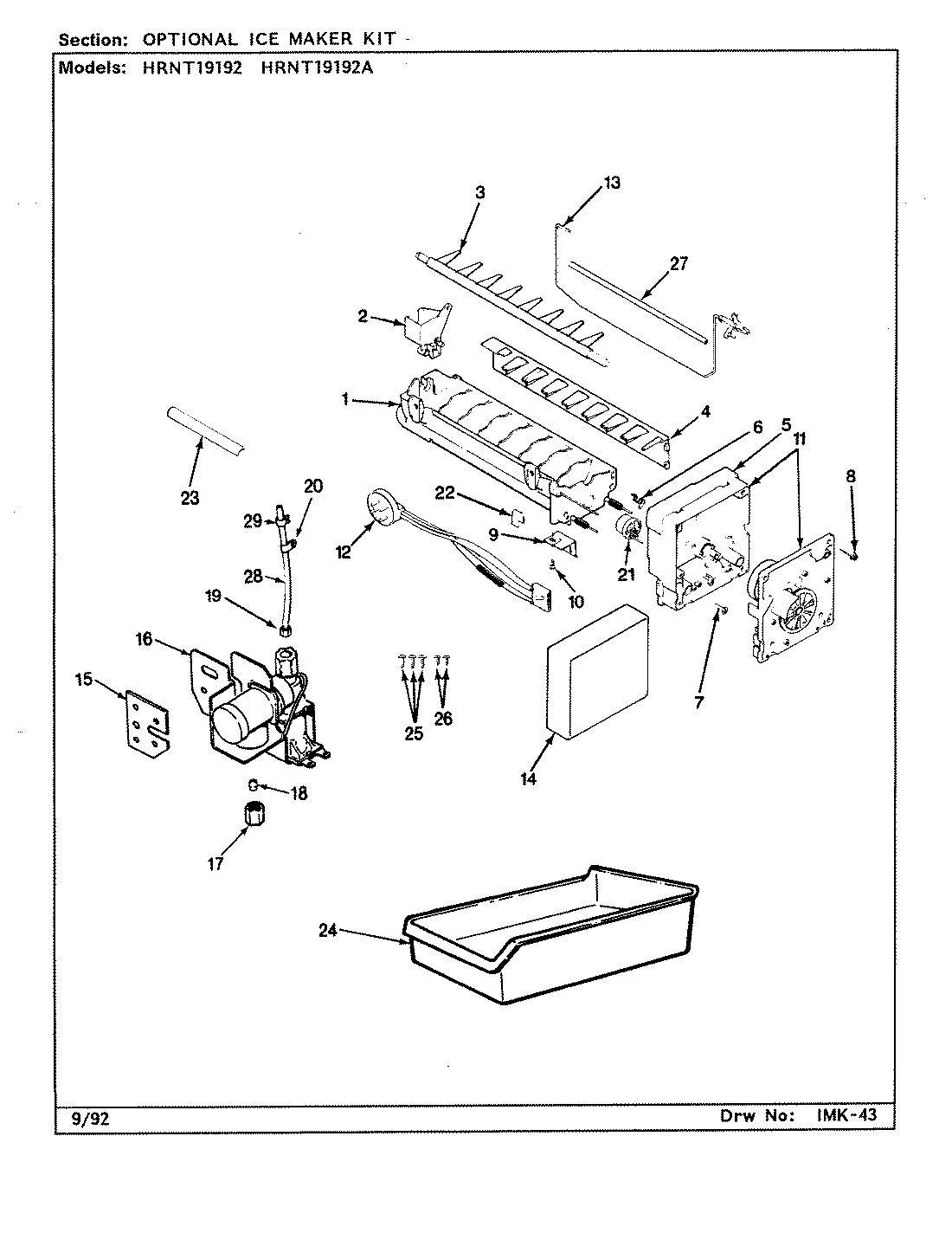 03 - OPTIONAL ICE MAKER KIT