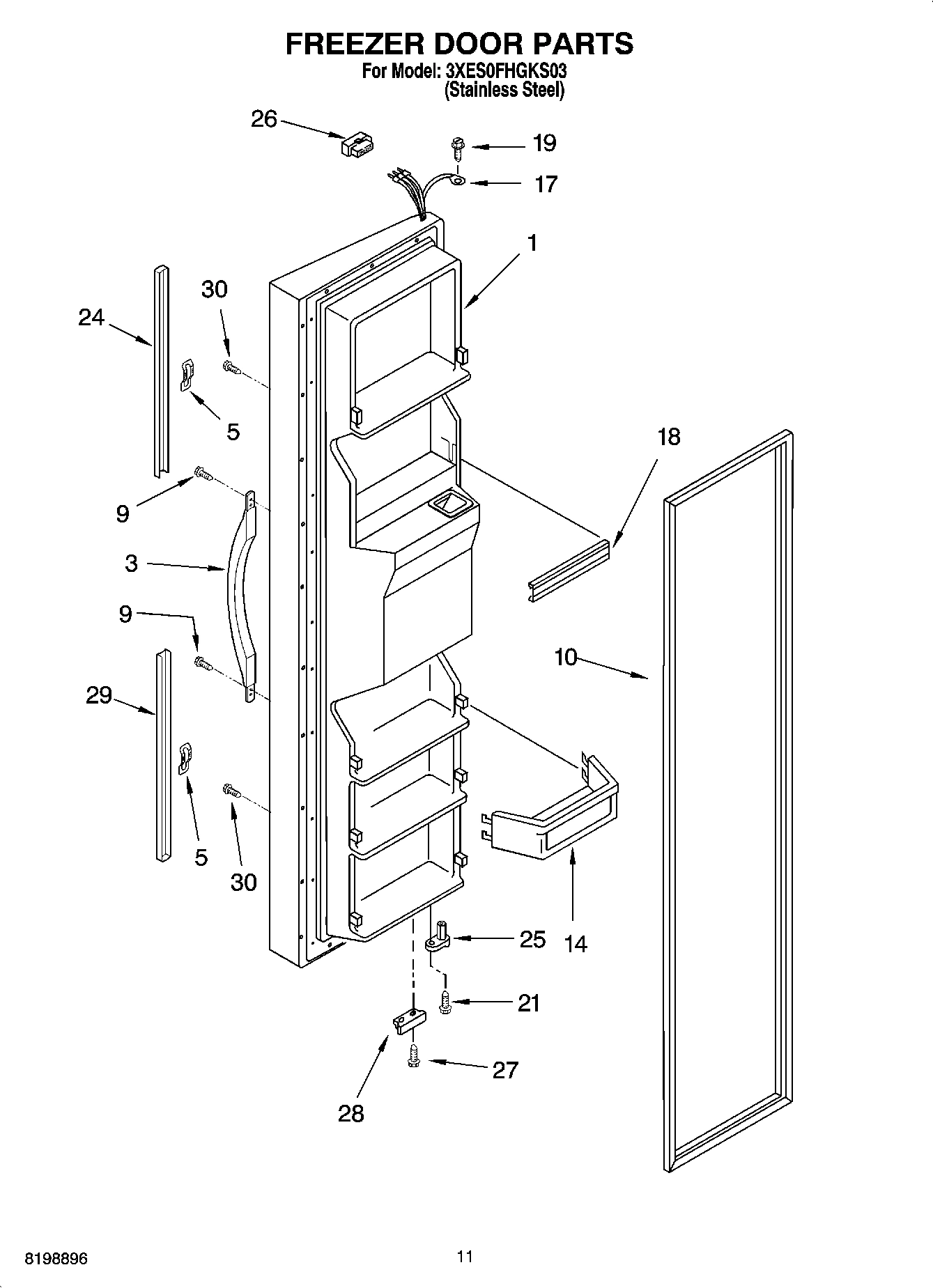 06 - FREEZER DOOR PARTS