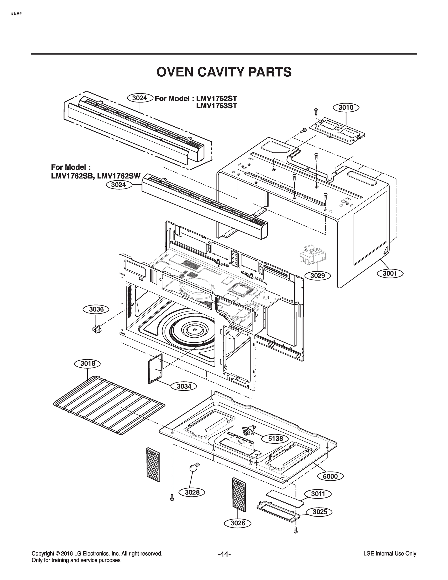 OVEN CAVITY PARTS
