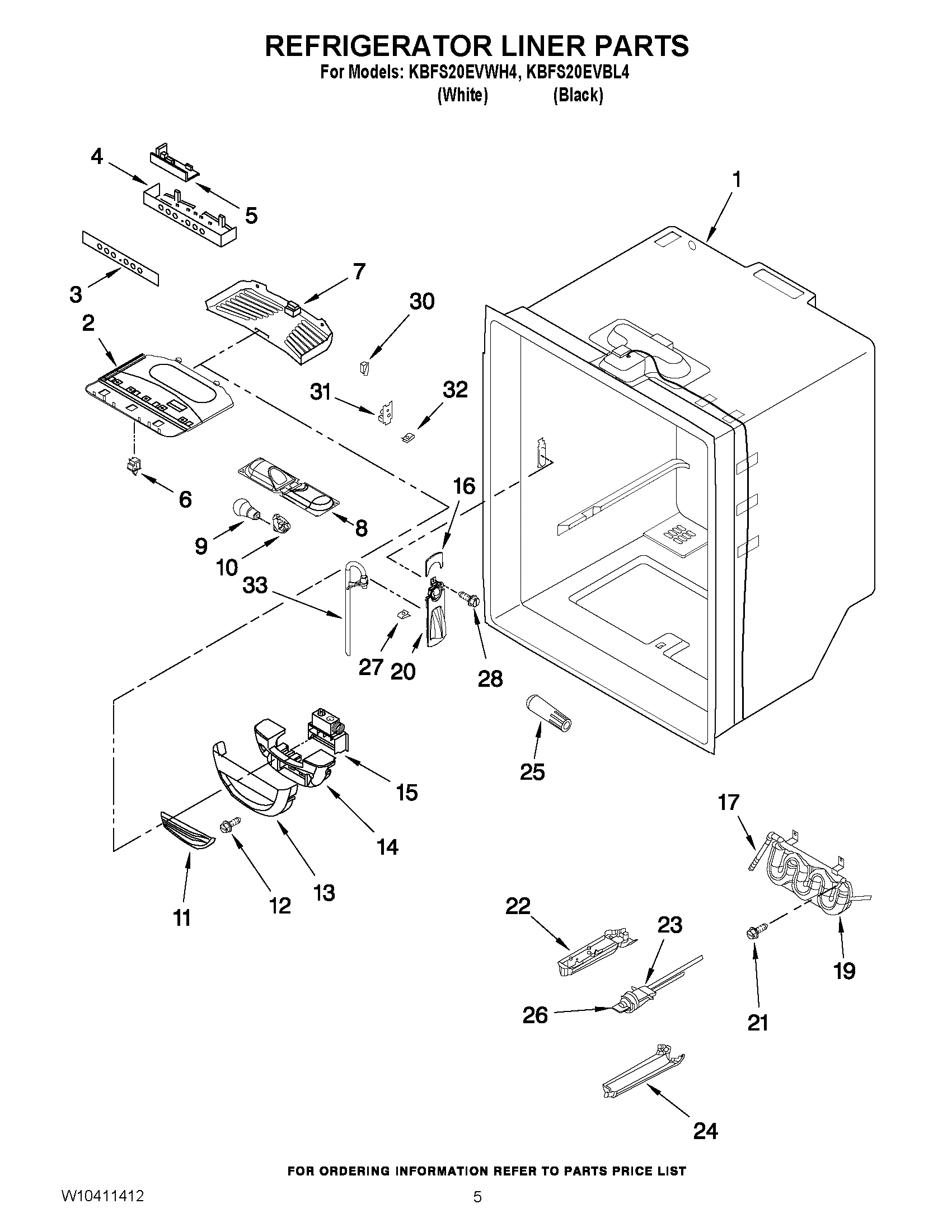03 - REFRIGERATOR LINER PARTS