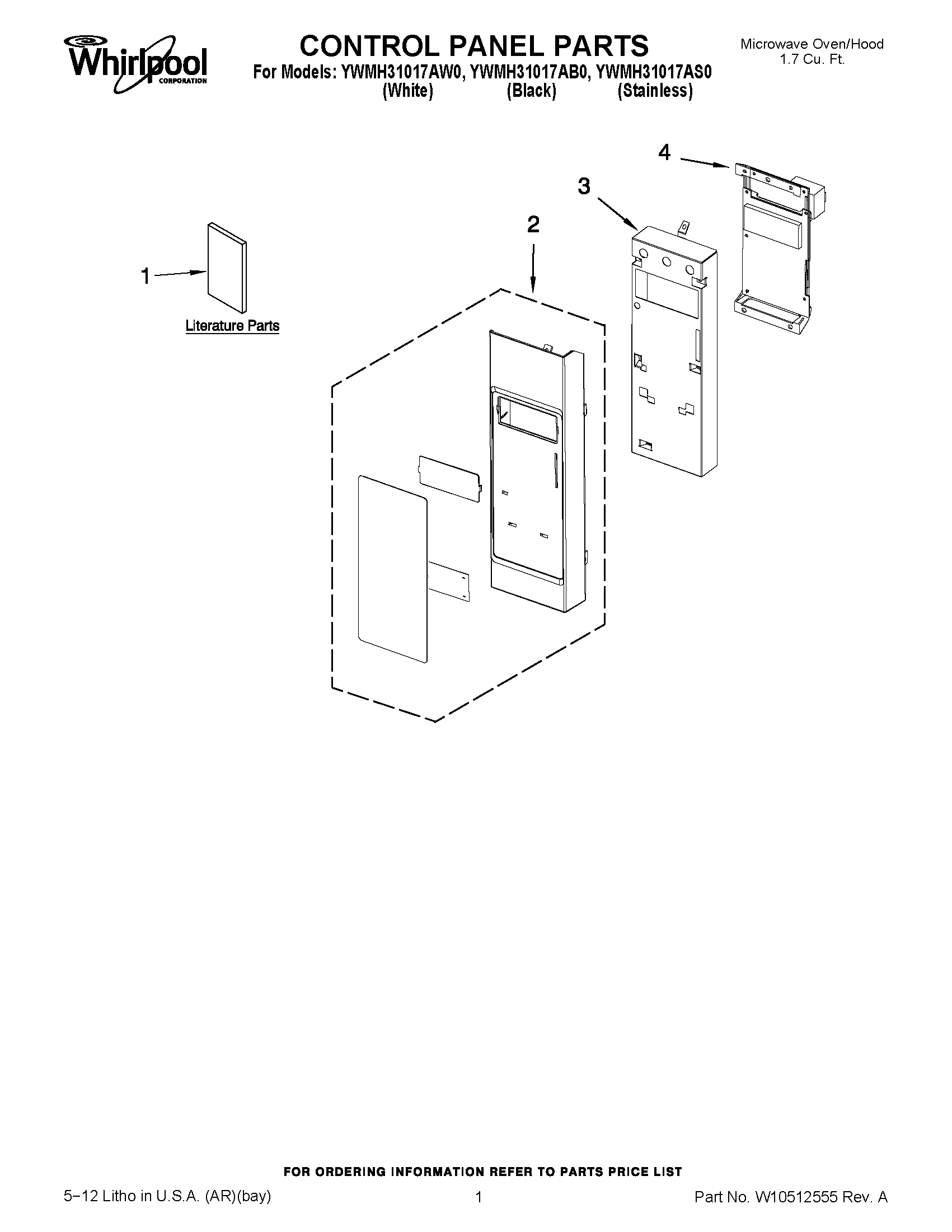 01 - CONTROL PANEL PARTS