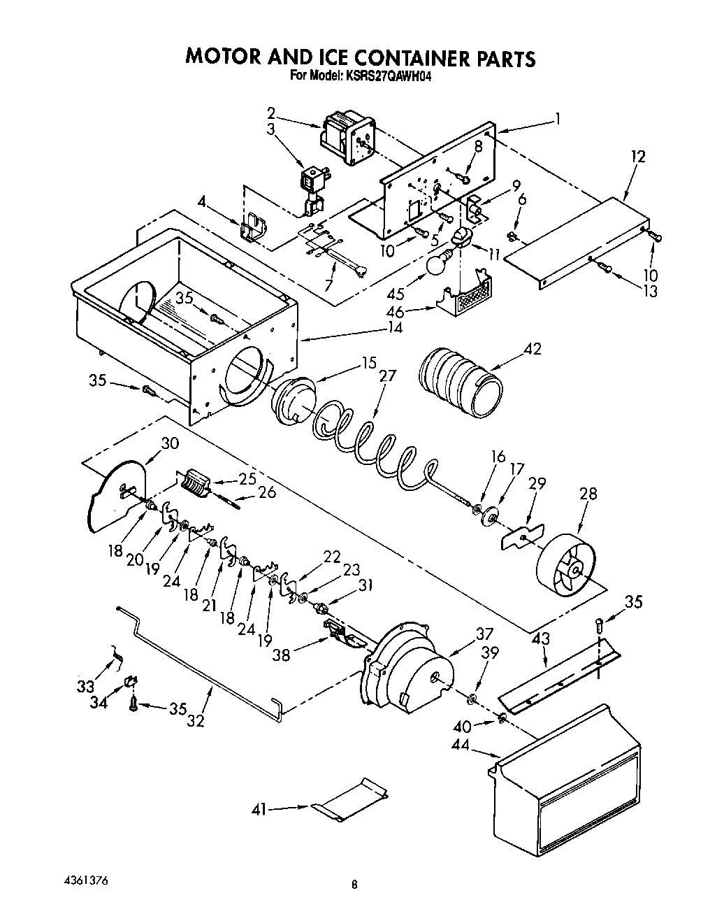 06 - MOTOR AND ICE CONTAINER, LIT/OPTIONAL