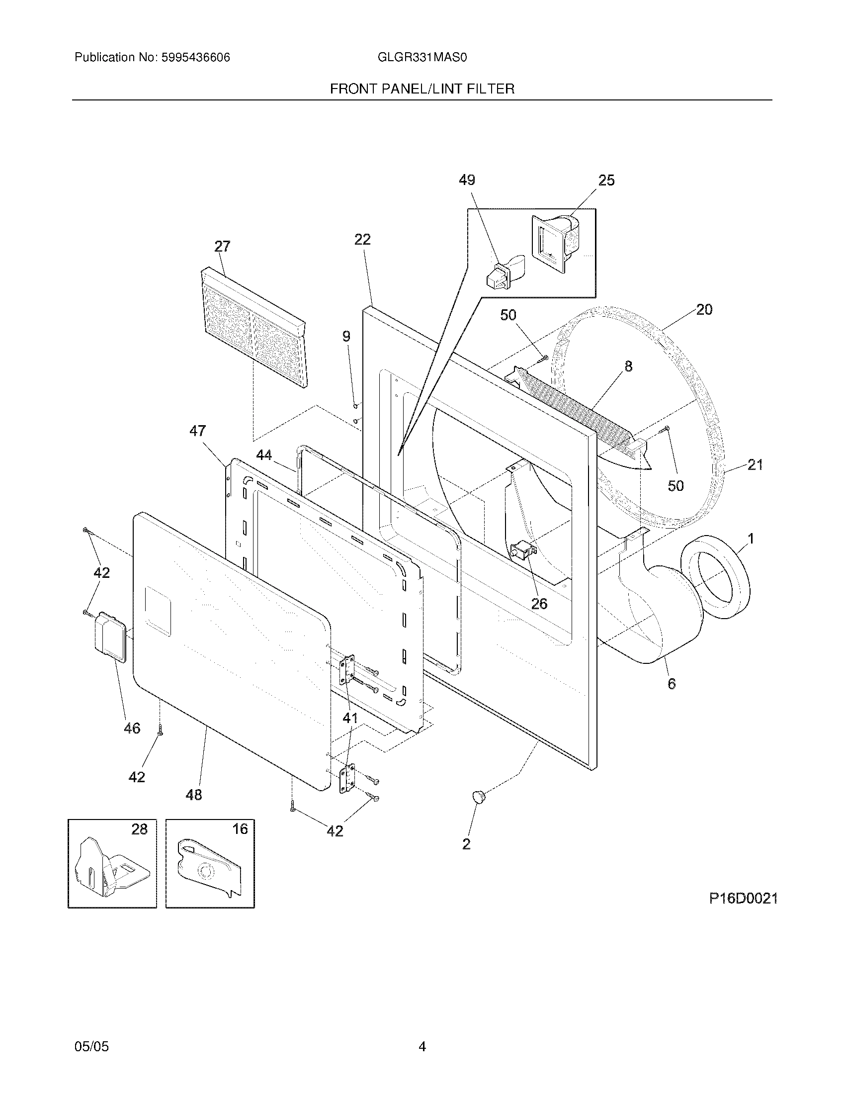 05 - FRONT PANEL/LINT FILTER