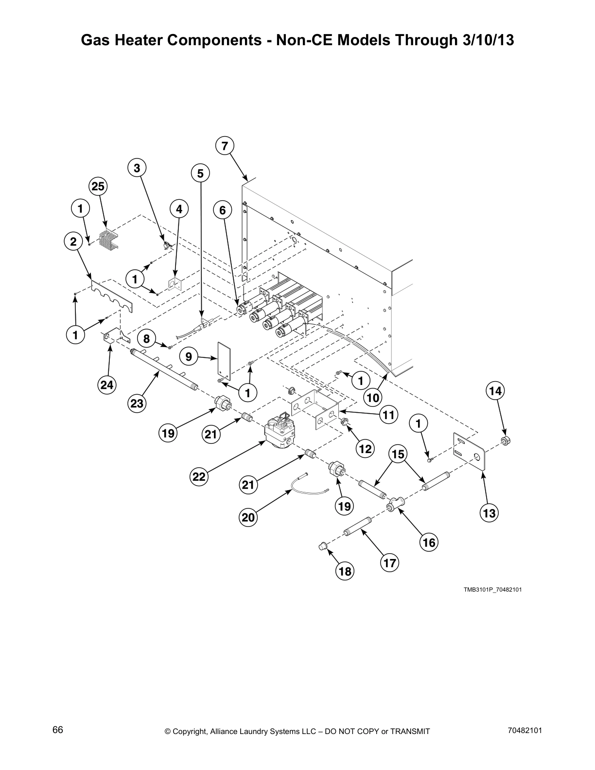 Gas Heater Components - Non-CE Models Through 3/10/13