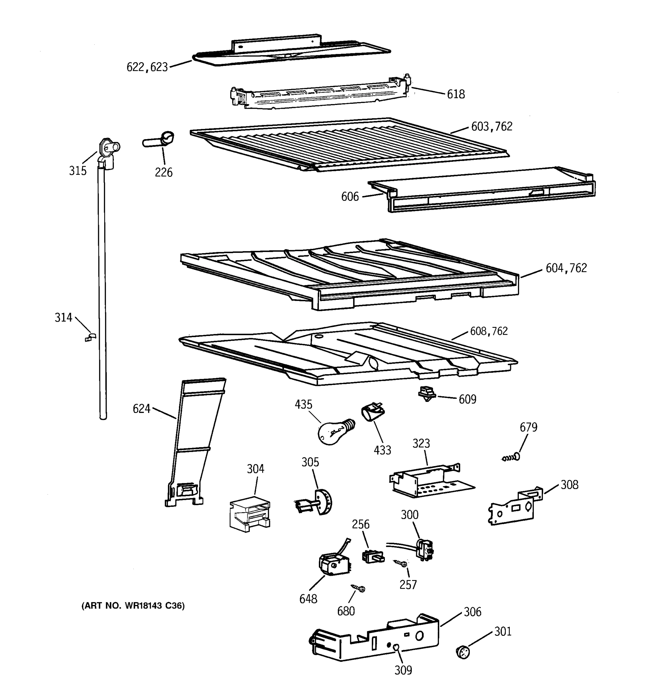 COMPARTMENT SEPARATOR PARTS