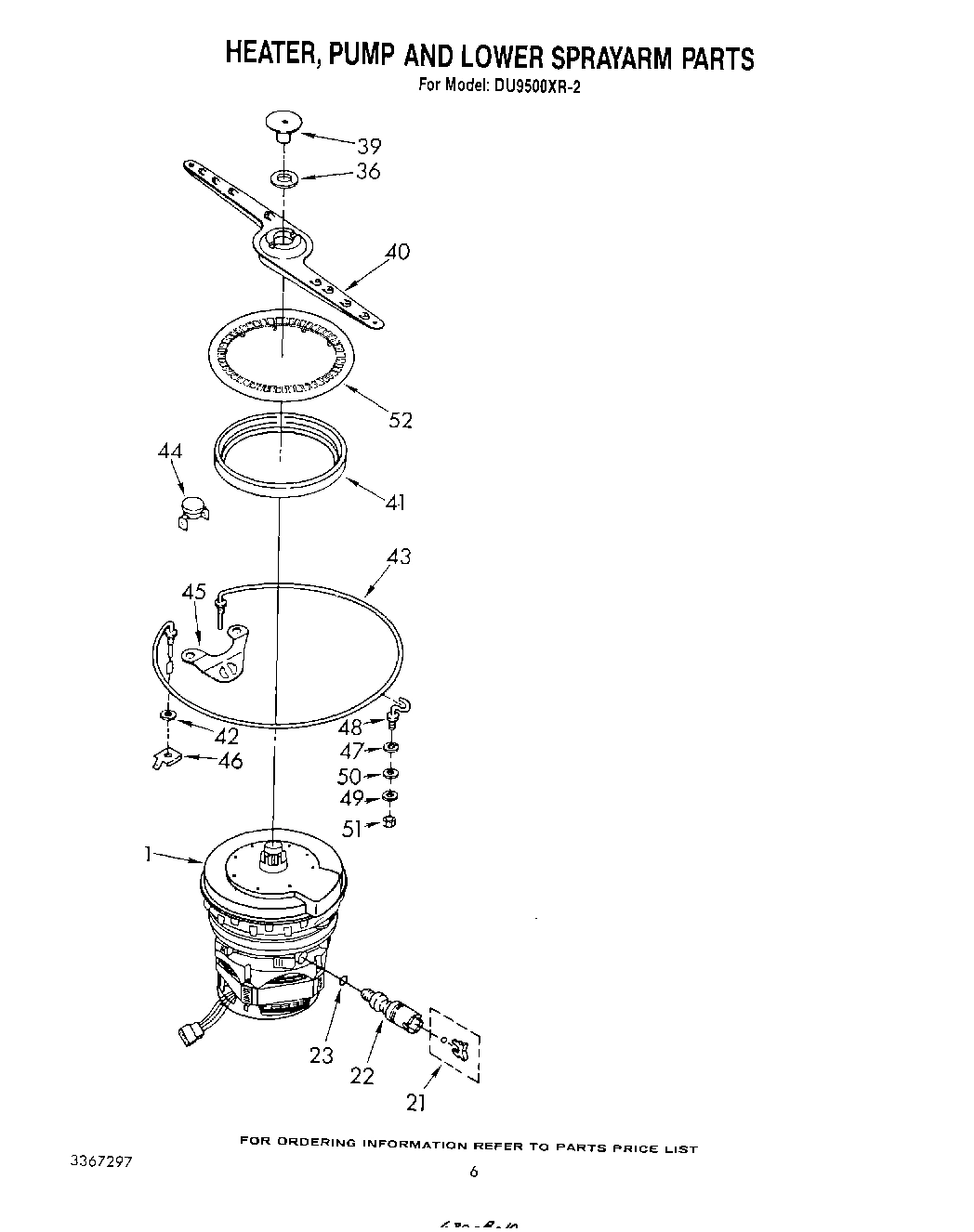 04 - HEATER, PUMP AND LOWER SPRAY ARM