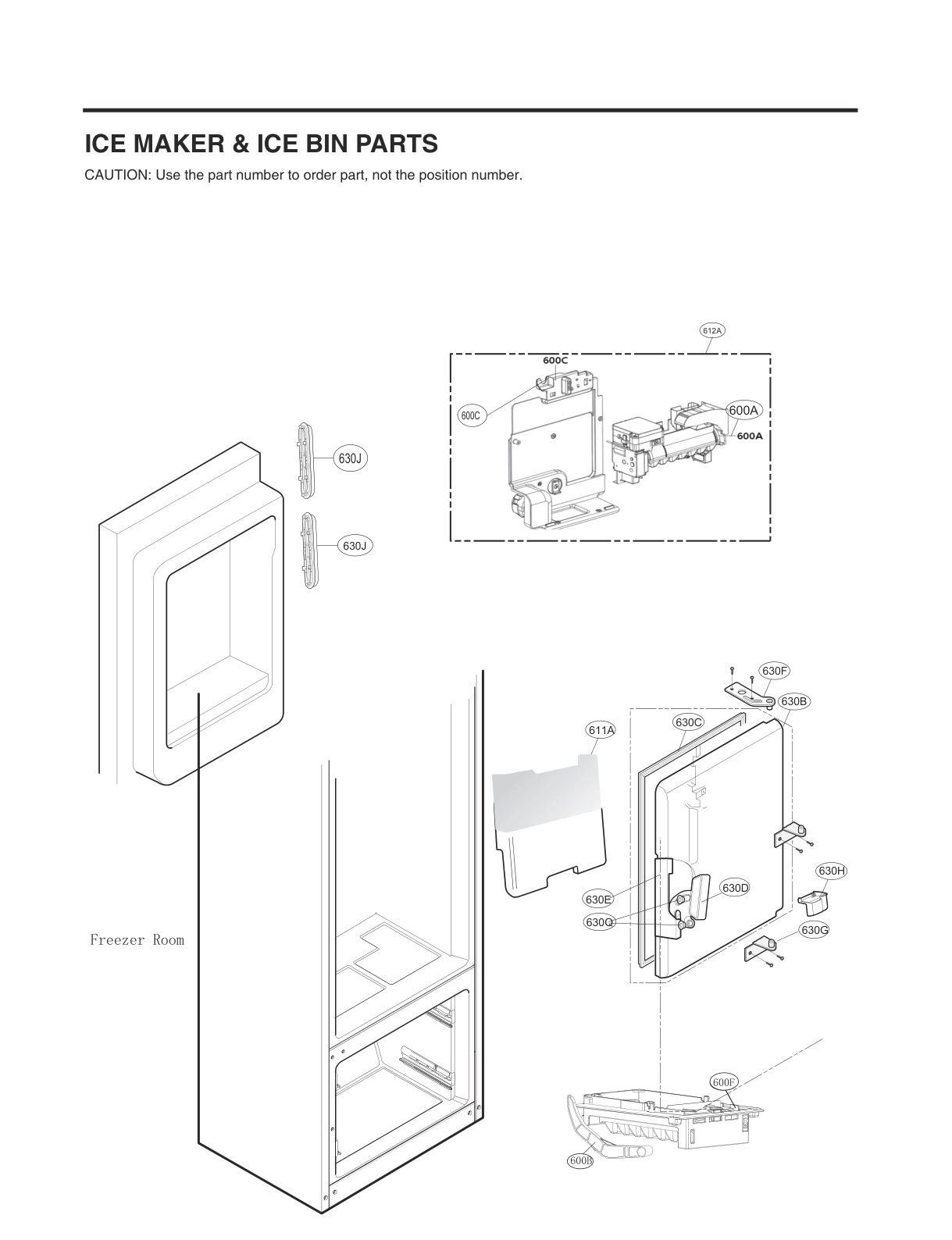 ICE MAKER & ICE BIN PARTS