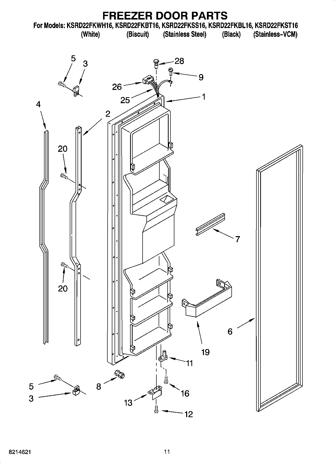 07 - FREEZER DOOR PARTS