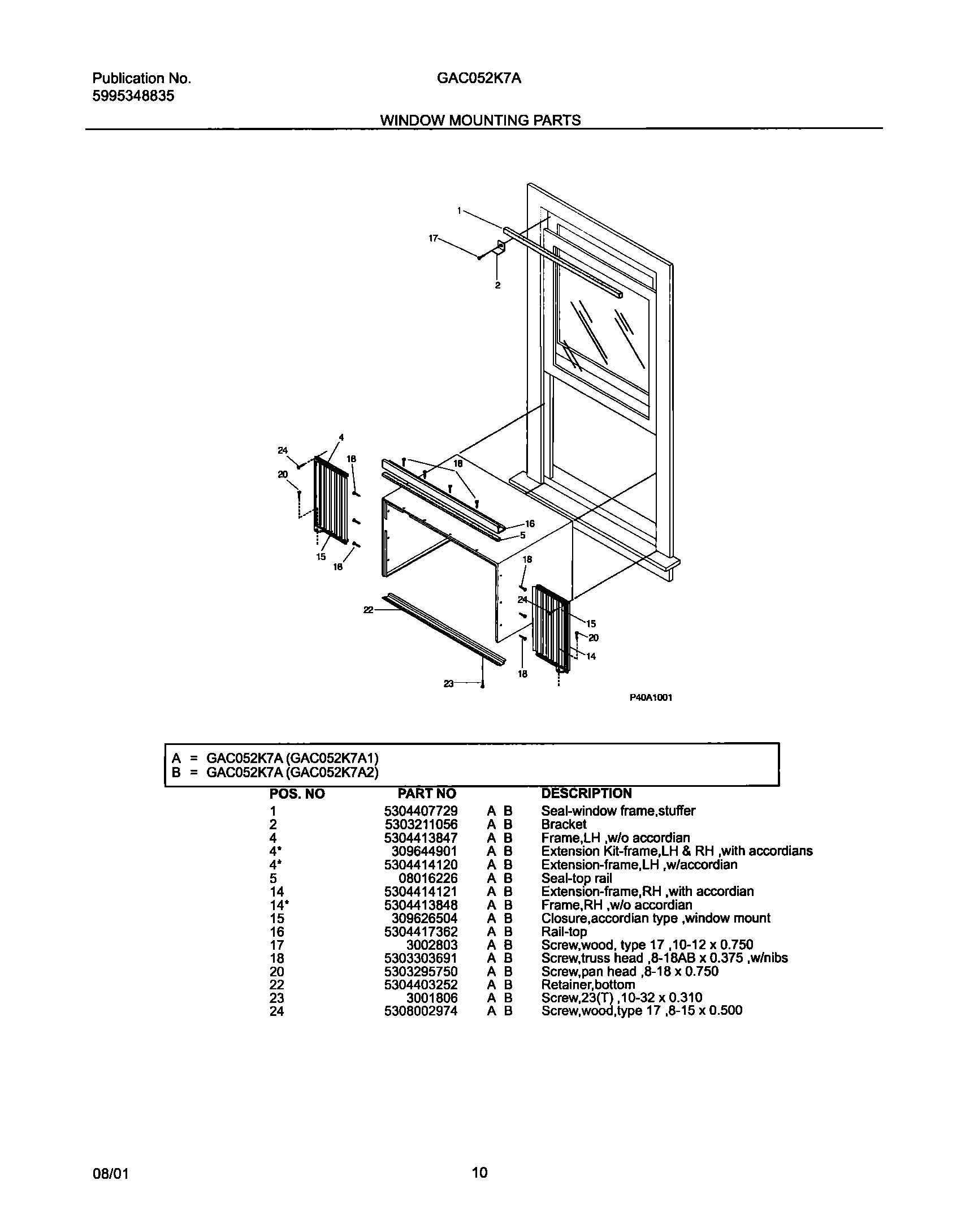11 - WINDOW MOUNTING PARTS