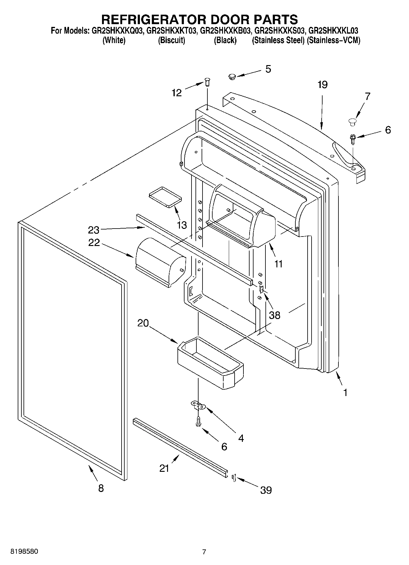 04 - REFRIGERATOR DOOR PARTS